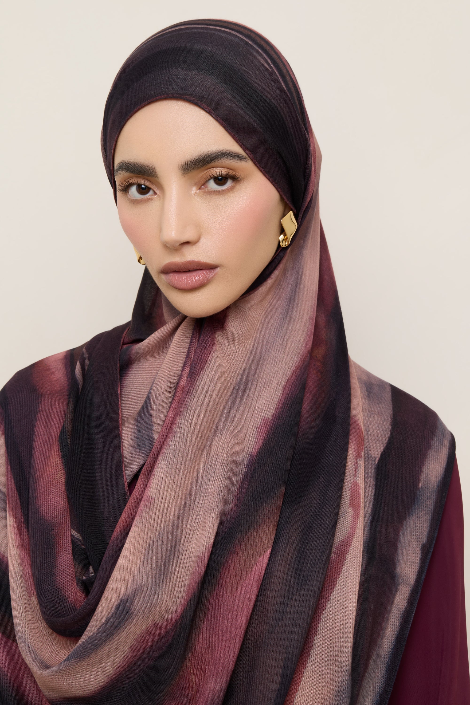 Printed Modal Hijab - Dusk Waves Hijabs Veiled 