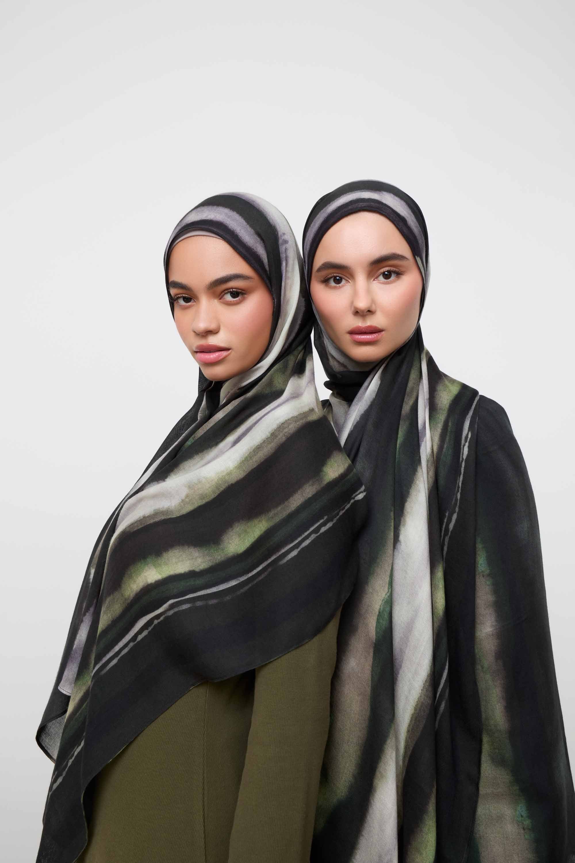 Printed Modal Hijab - Earth Waves Hijabs Veiled 