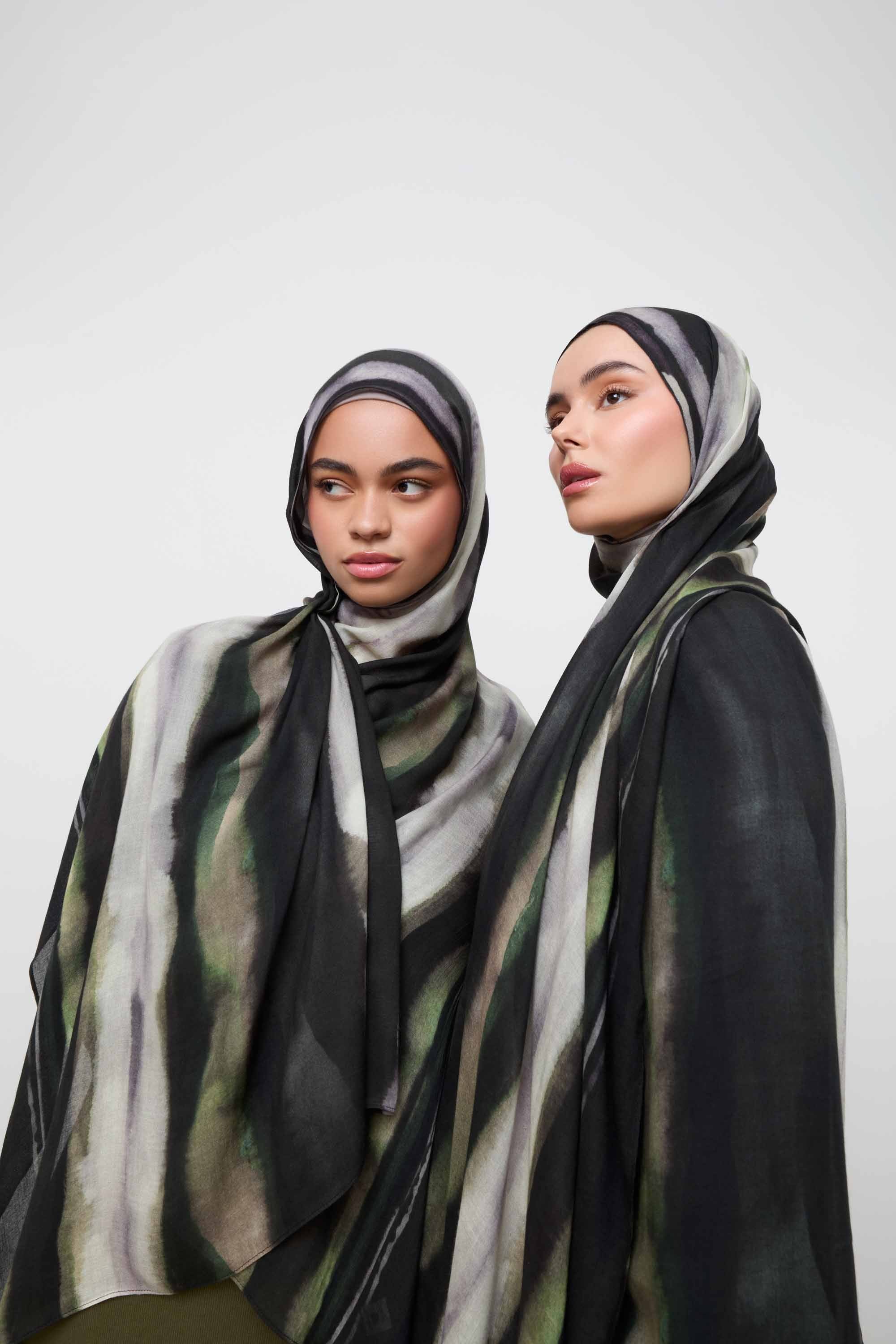 Printed Modal Hijab - Earth Waves Hijabs Veiled 