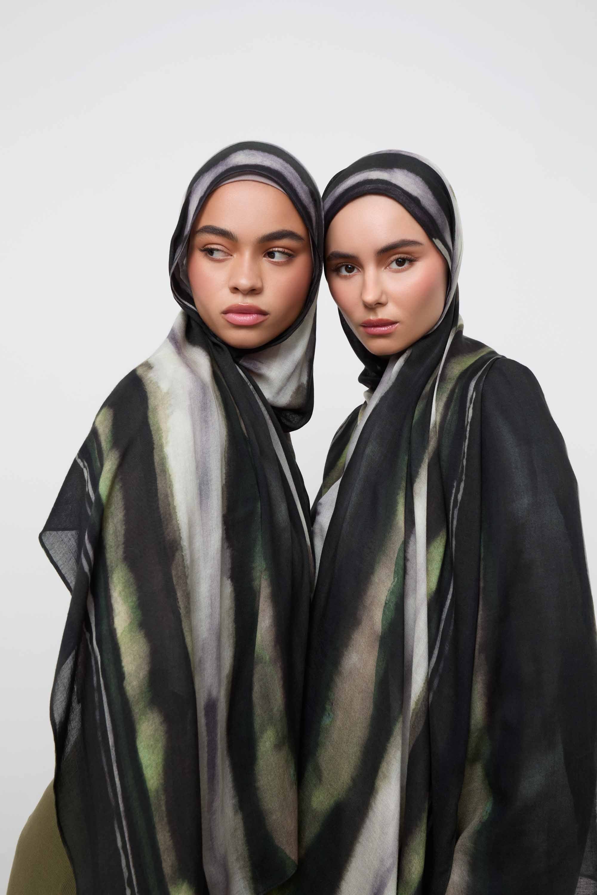 Printed Modal Hijab - Earth Waves Hijabs Veiled 