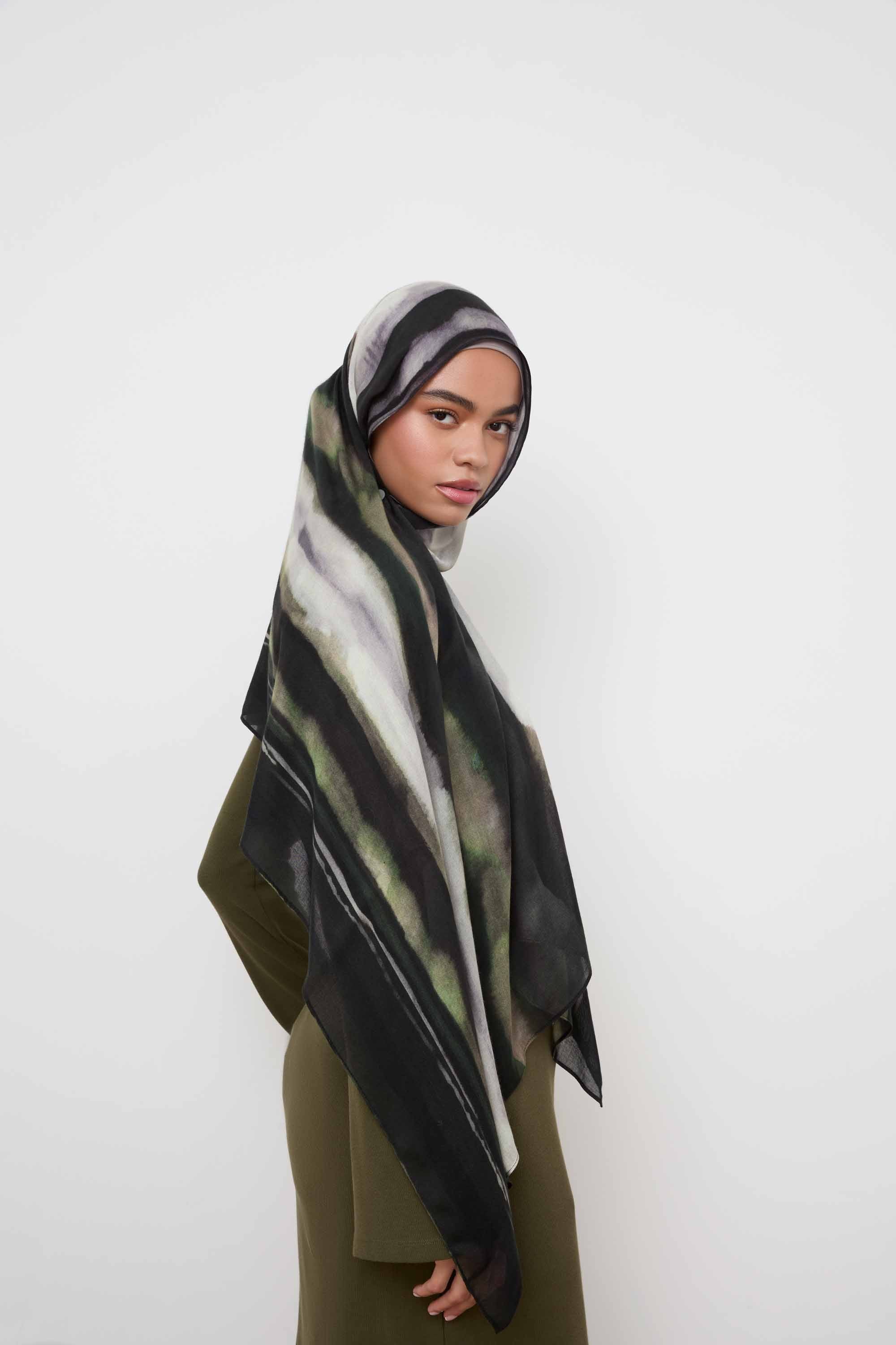 Printed Modal Hijab - Earth Waves Hijabs Veiled 