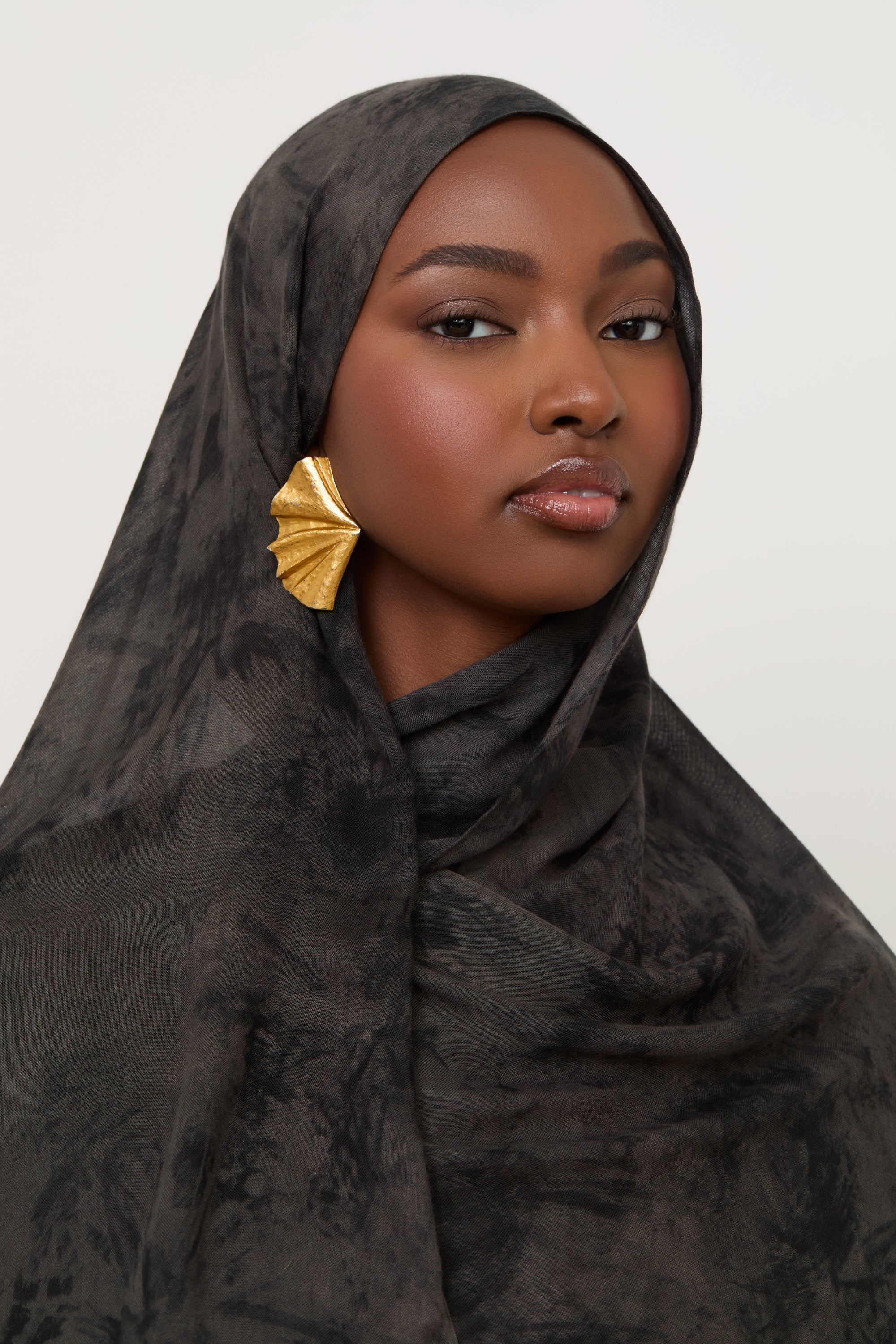 Printed Modal Hijab - Ebony Mist Hijabs Veiled 