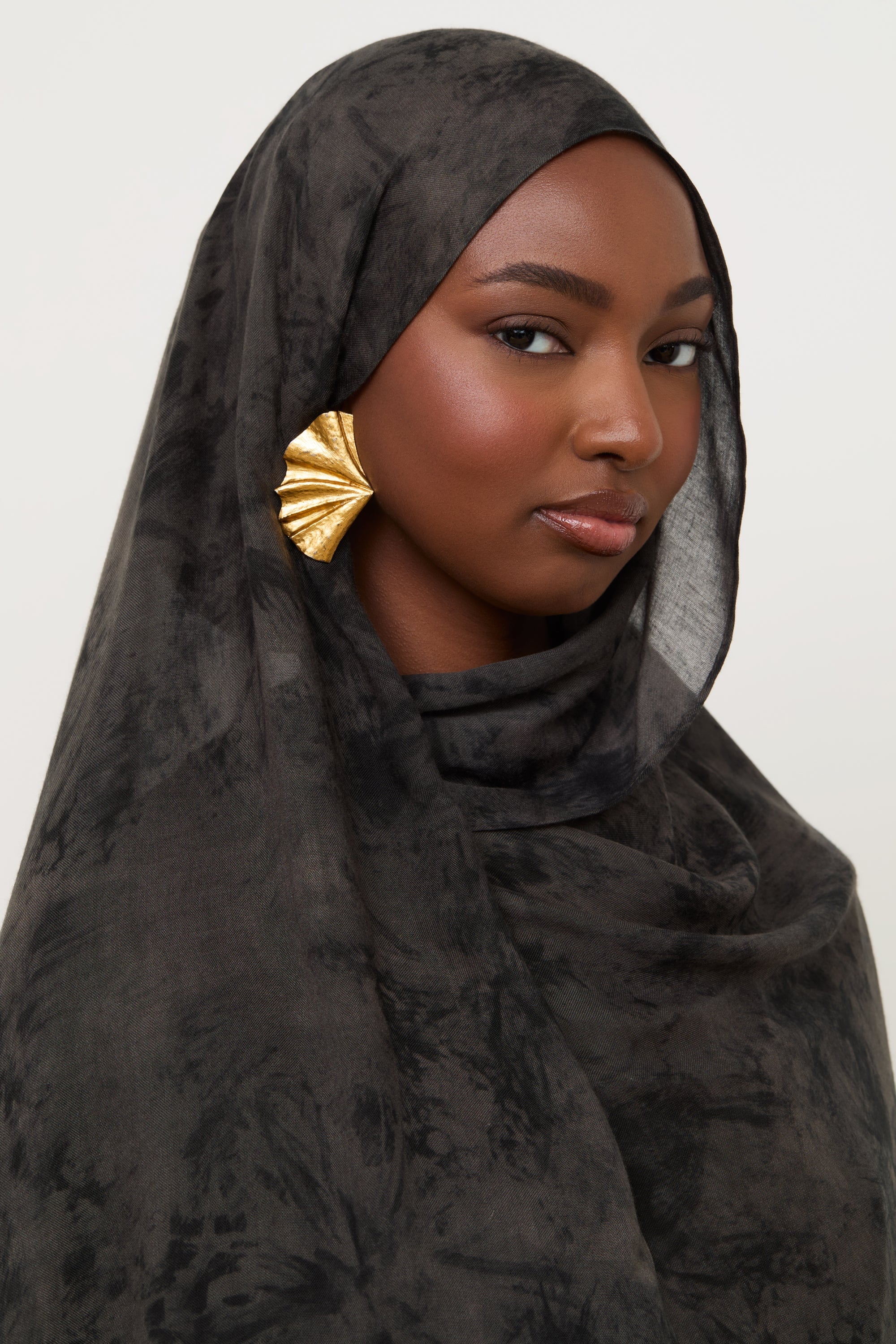 Printed Modal Hijab - Ebony Mist Hijabs Veiled 