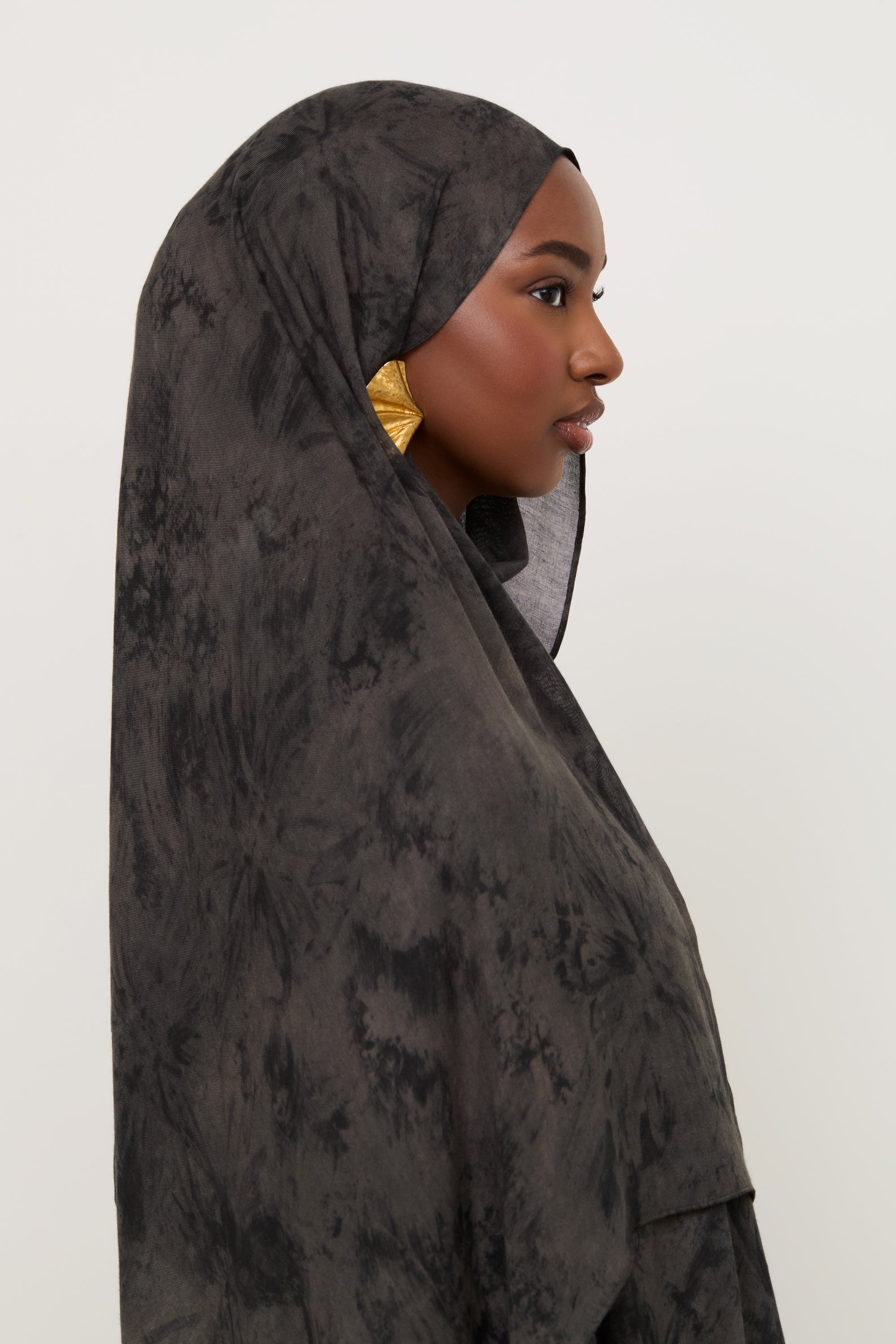 Printed Modal Hijab - Ebony Mist Hijabs Veiled 