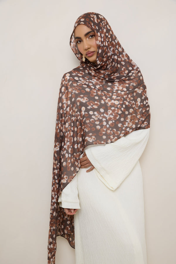Printed Modal Hijab - Fawn Spots Hijabs Veiled 