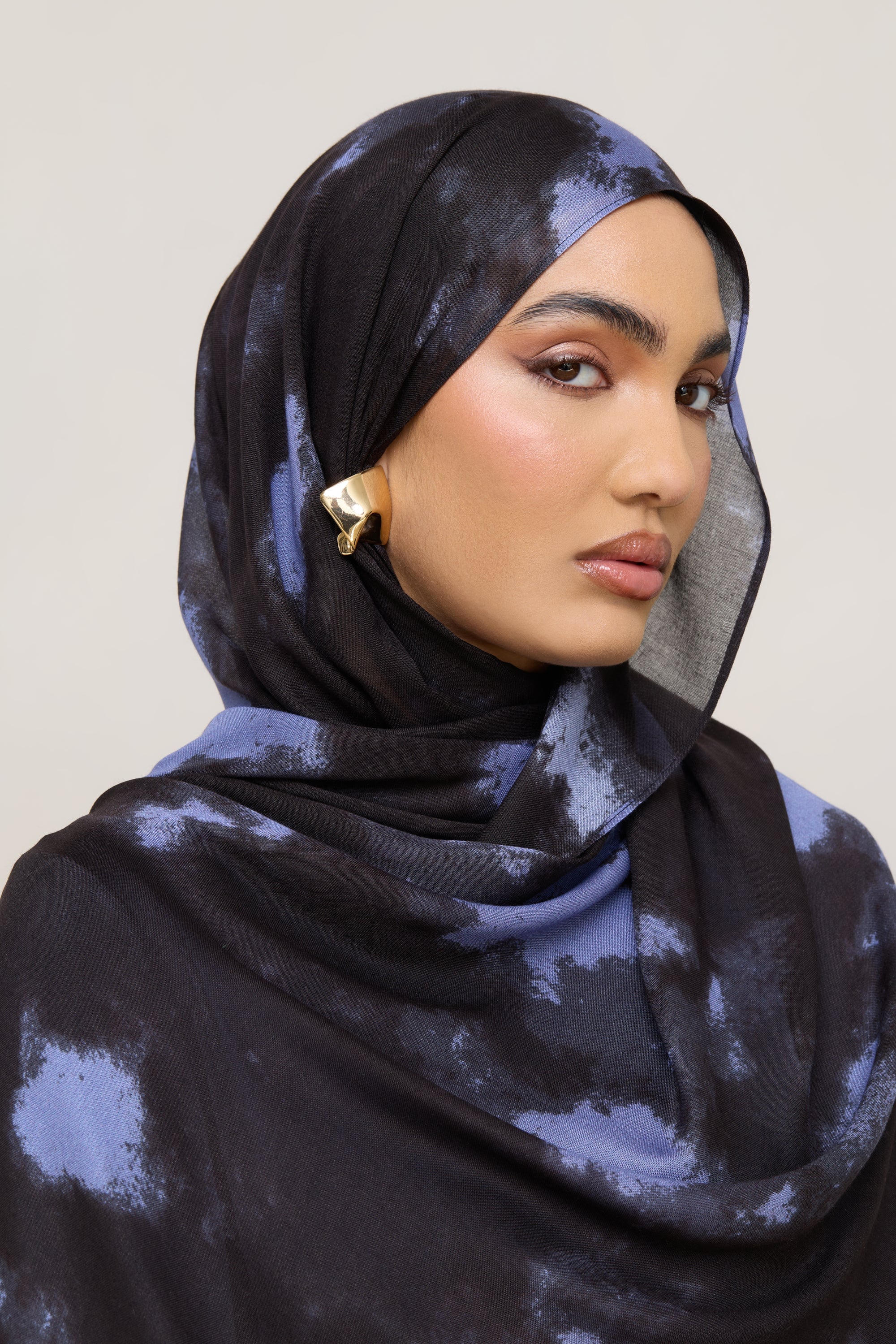 Printed Modal Hijab - Ganache Ice Hijabs Veiled 