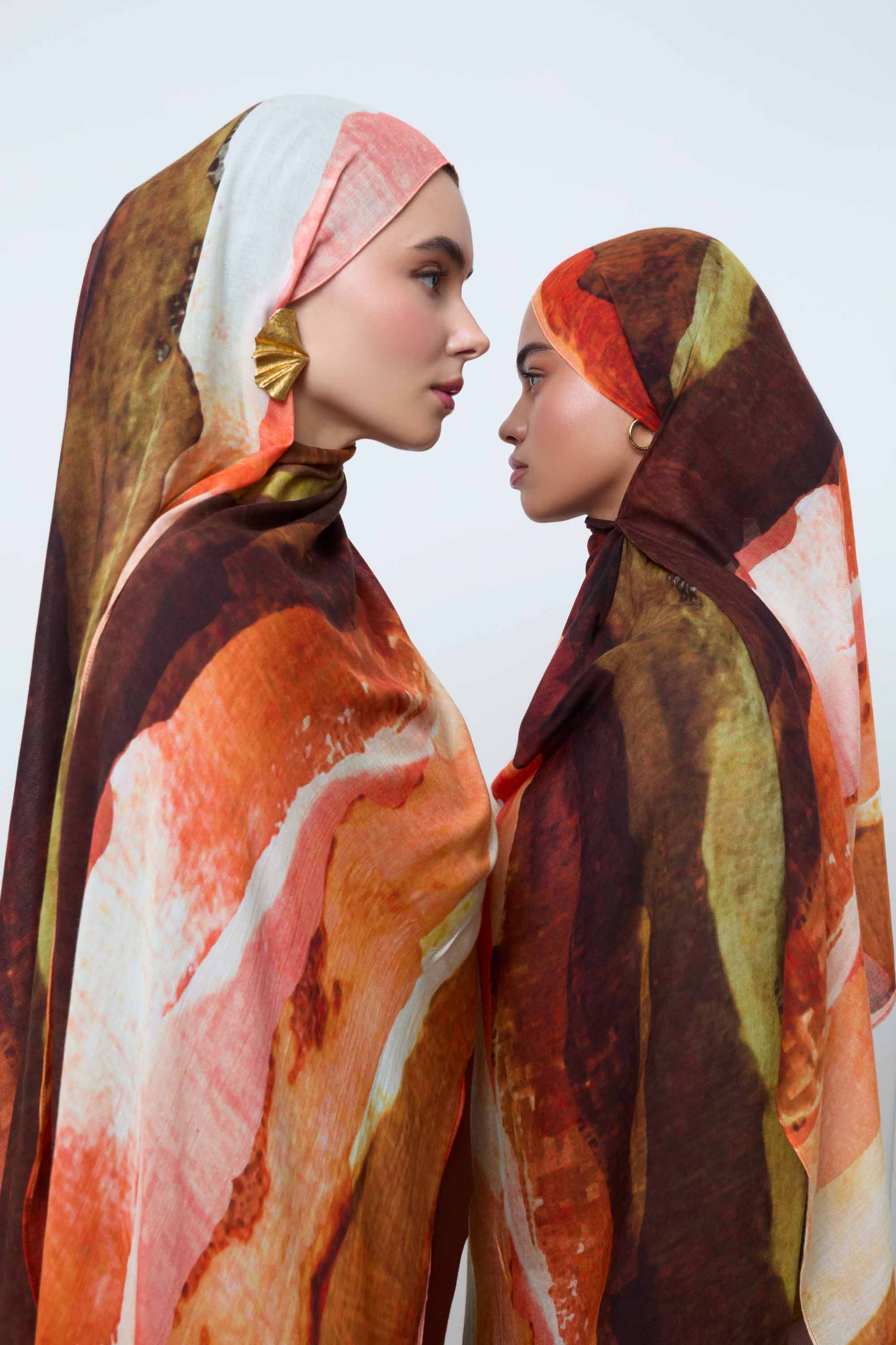 Printed Modal Hijab - Golden Sands Hijabs Veiled 