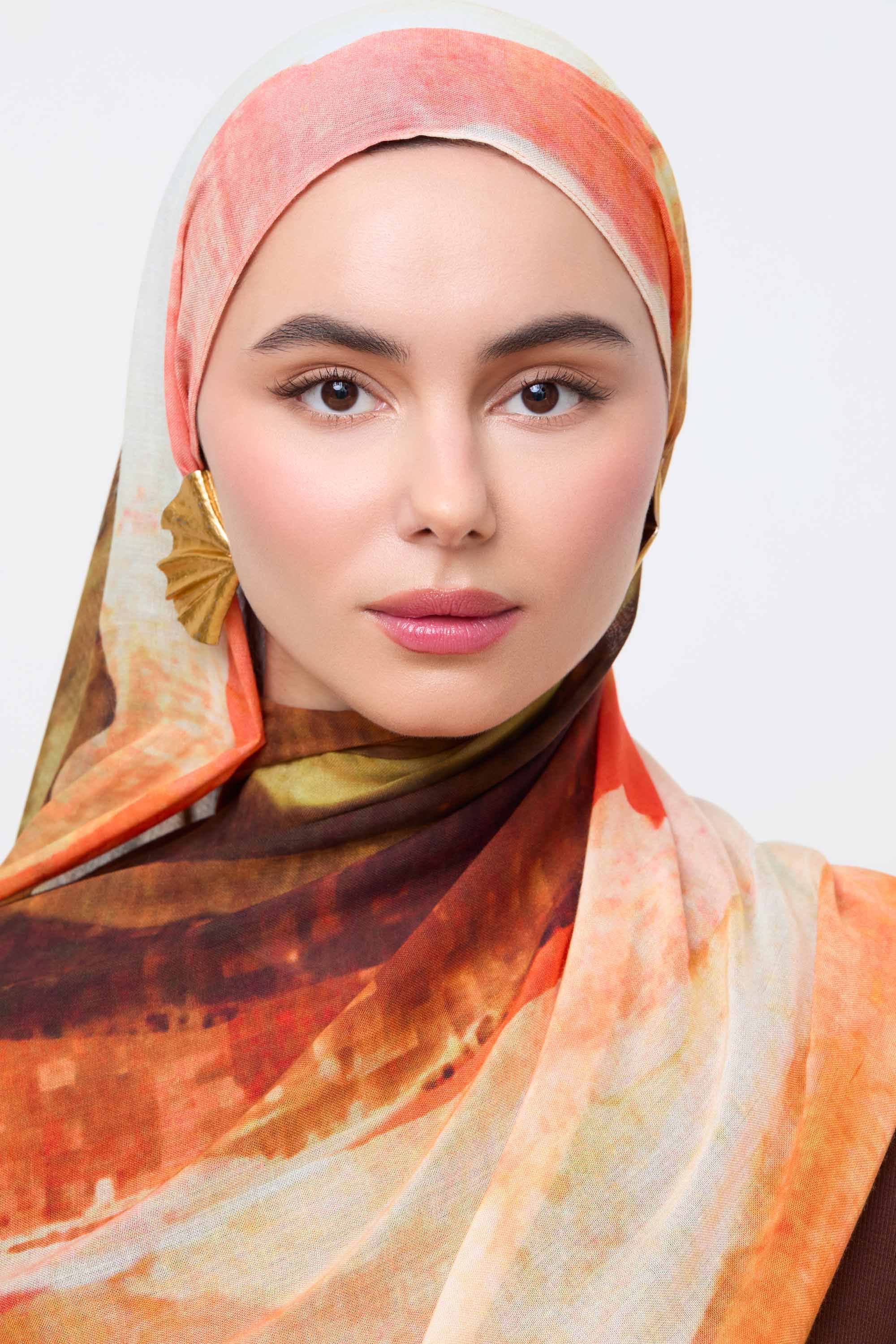 Printed Modal Hijab - Golden Sands Hijabs Veiled 