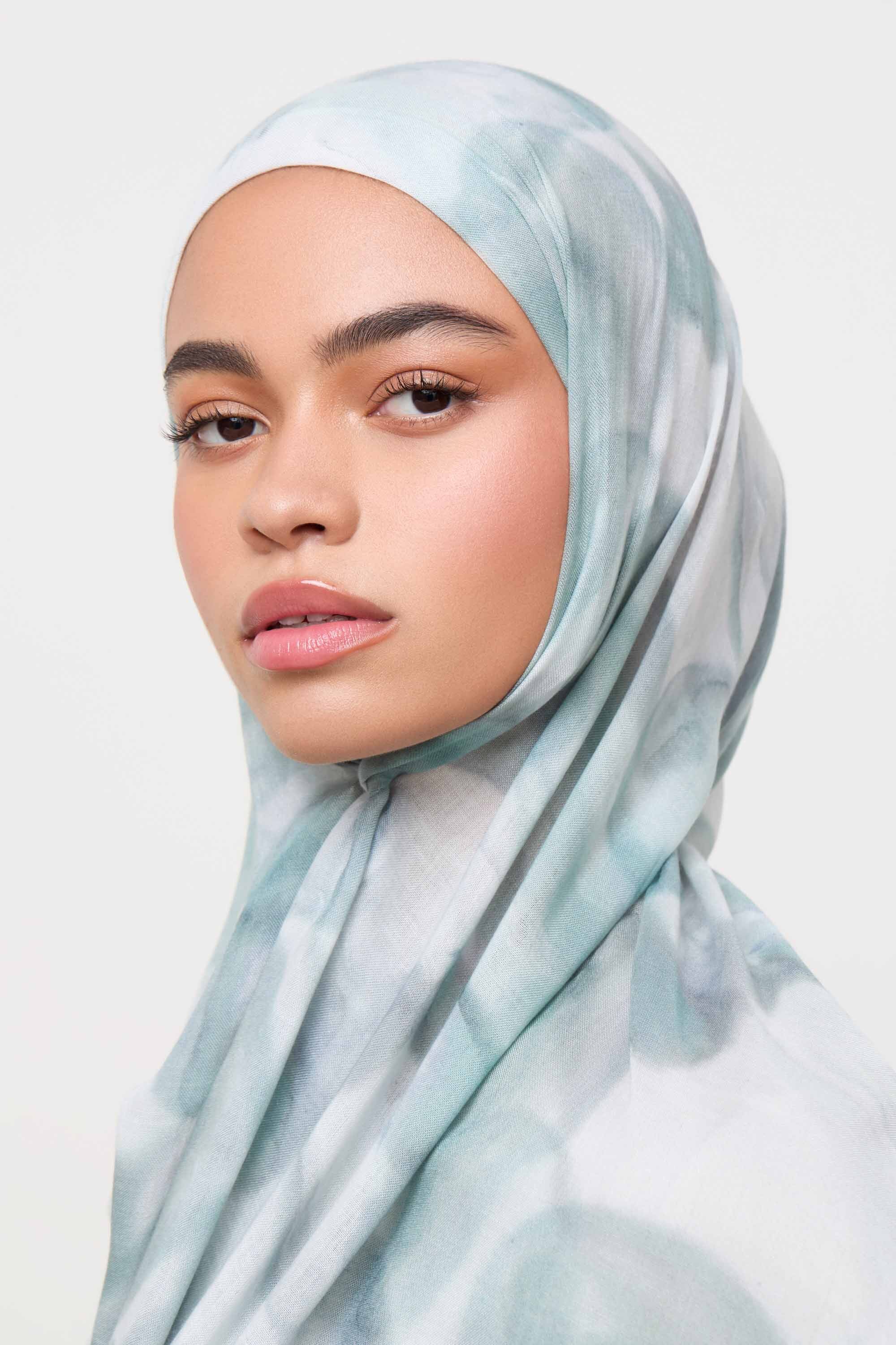 Printed Modal Hijab - Icy Bloom