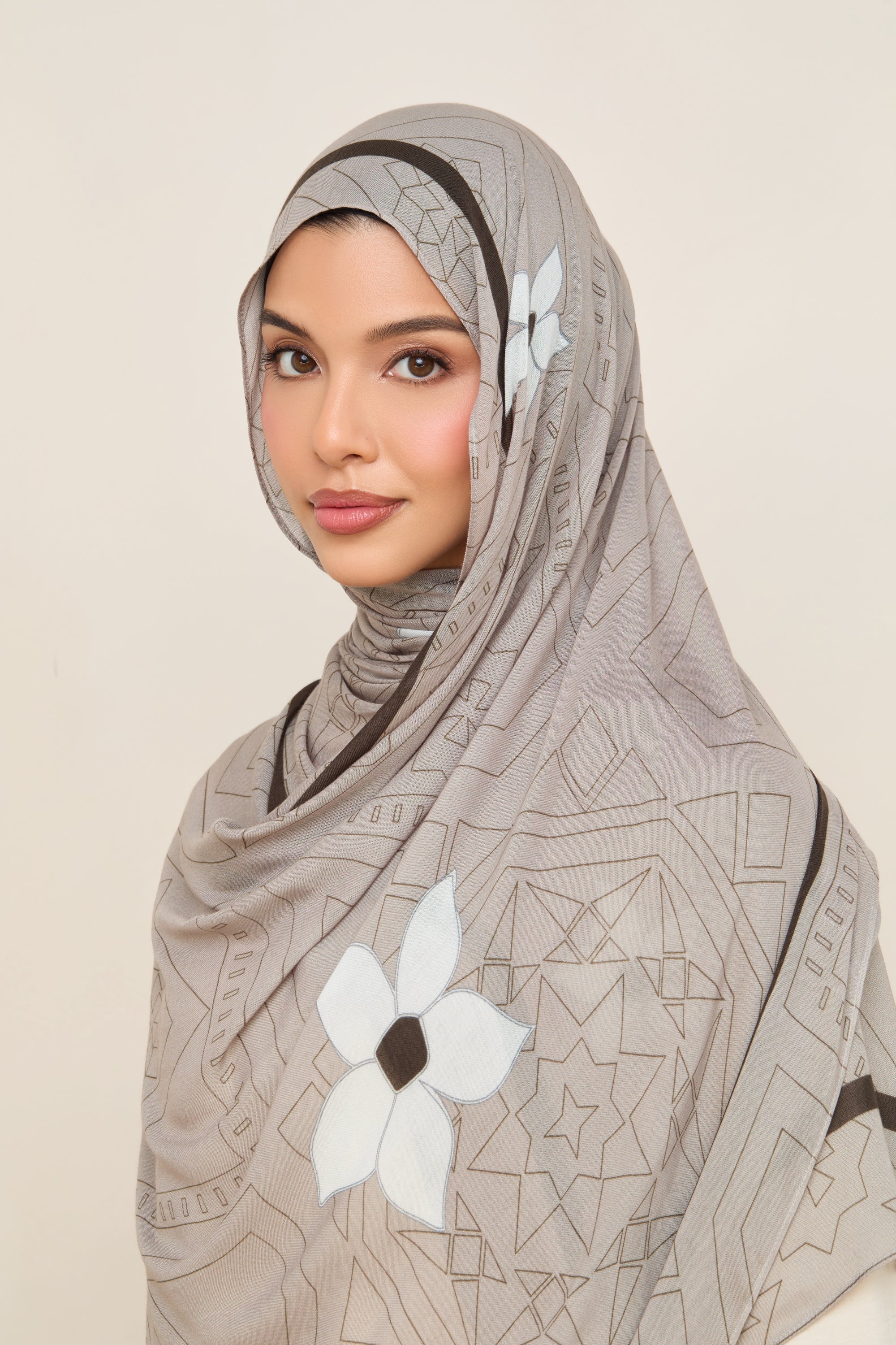 Printed Modal Hijab - Levant Bloom Hijabs Veiled 