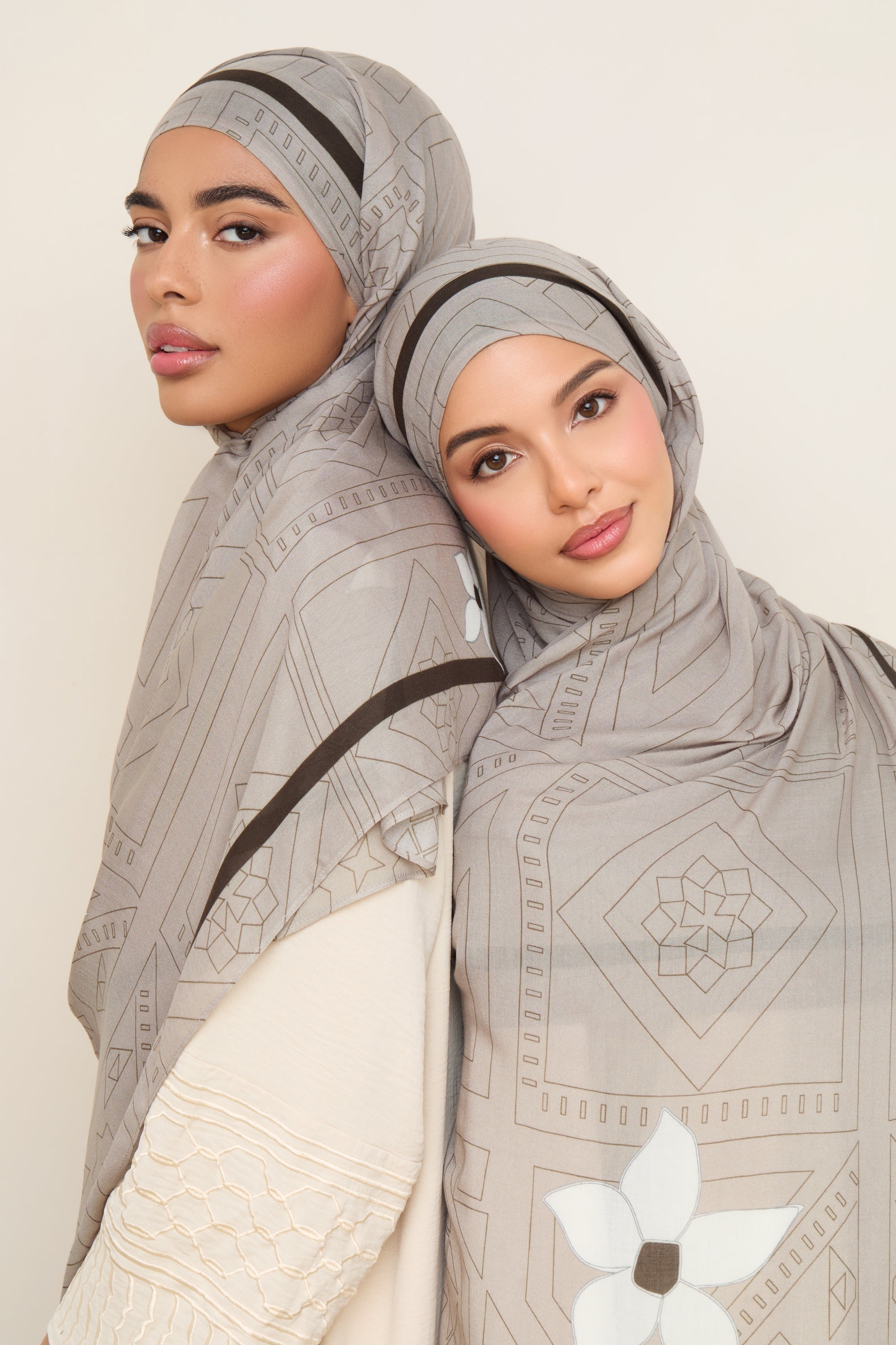 Printed Modal Hijab - Levant Bloom Hijabs Veiled 