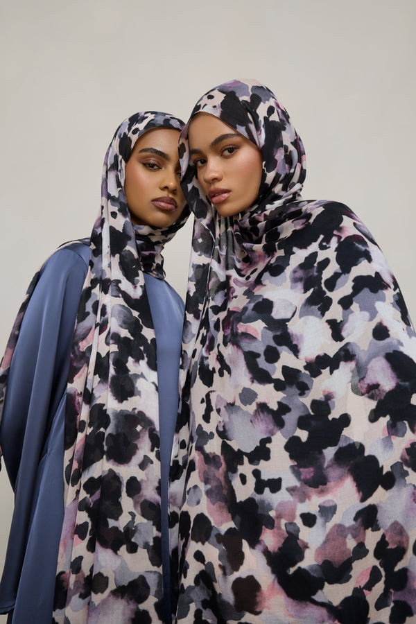 Printed Modal Hijab - Lilac Spots Hijabs Veiled 