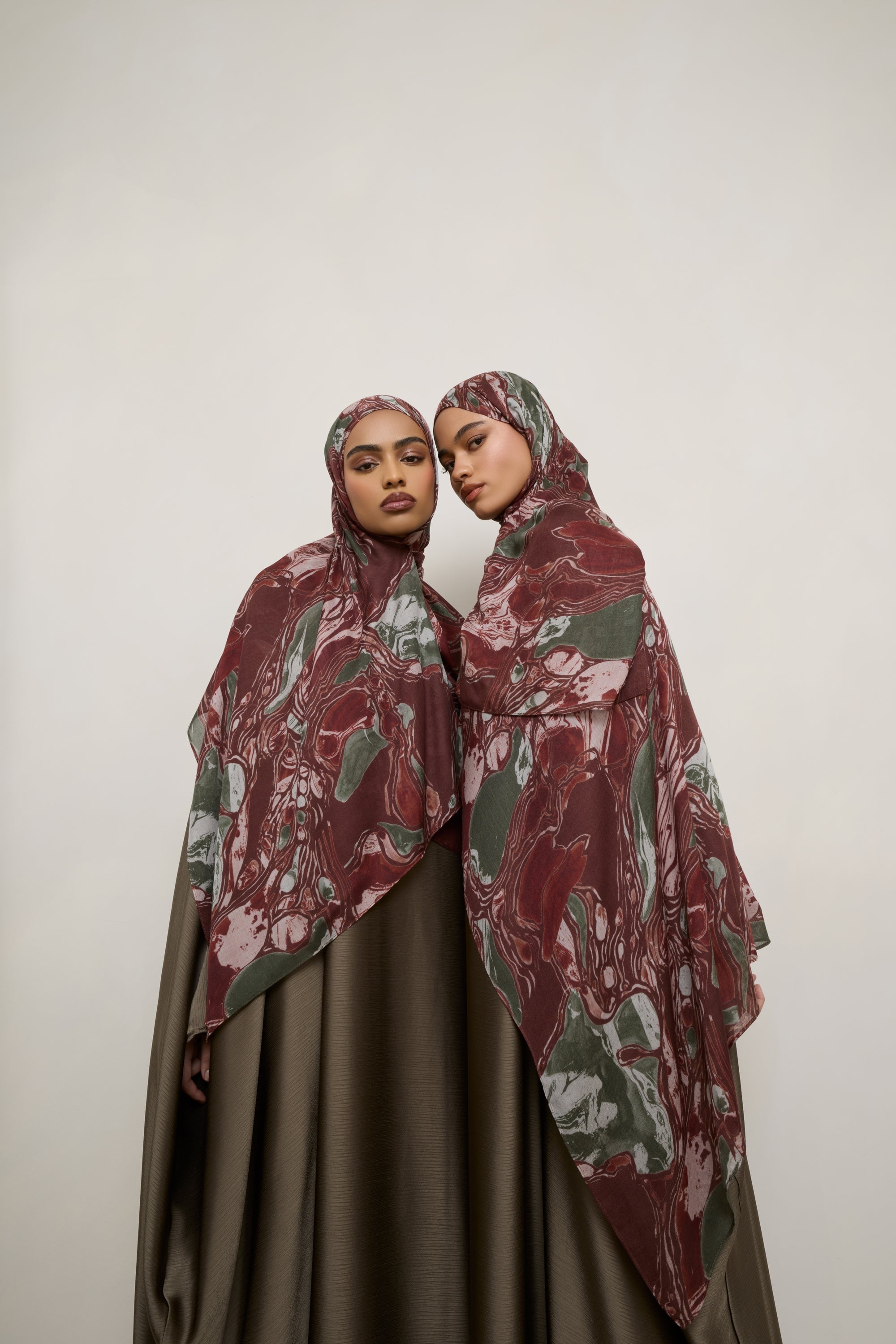 Printed Modal Hijab - Marble Swirl