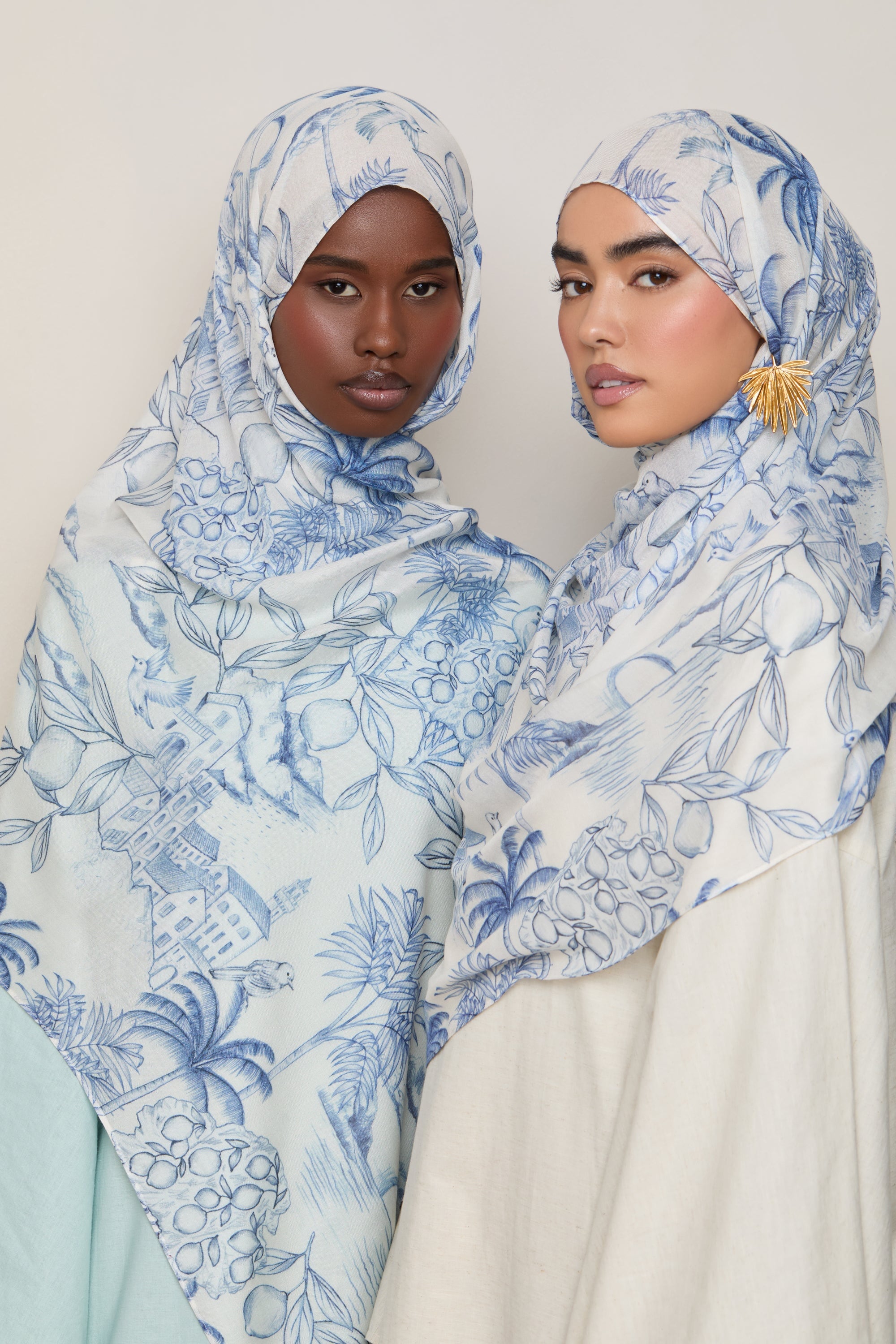 Printed Modal Hijab - Mediterrana Hijabs Veiled 