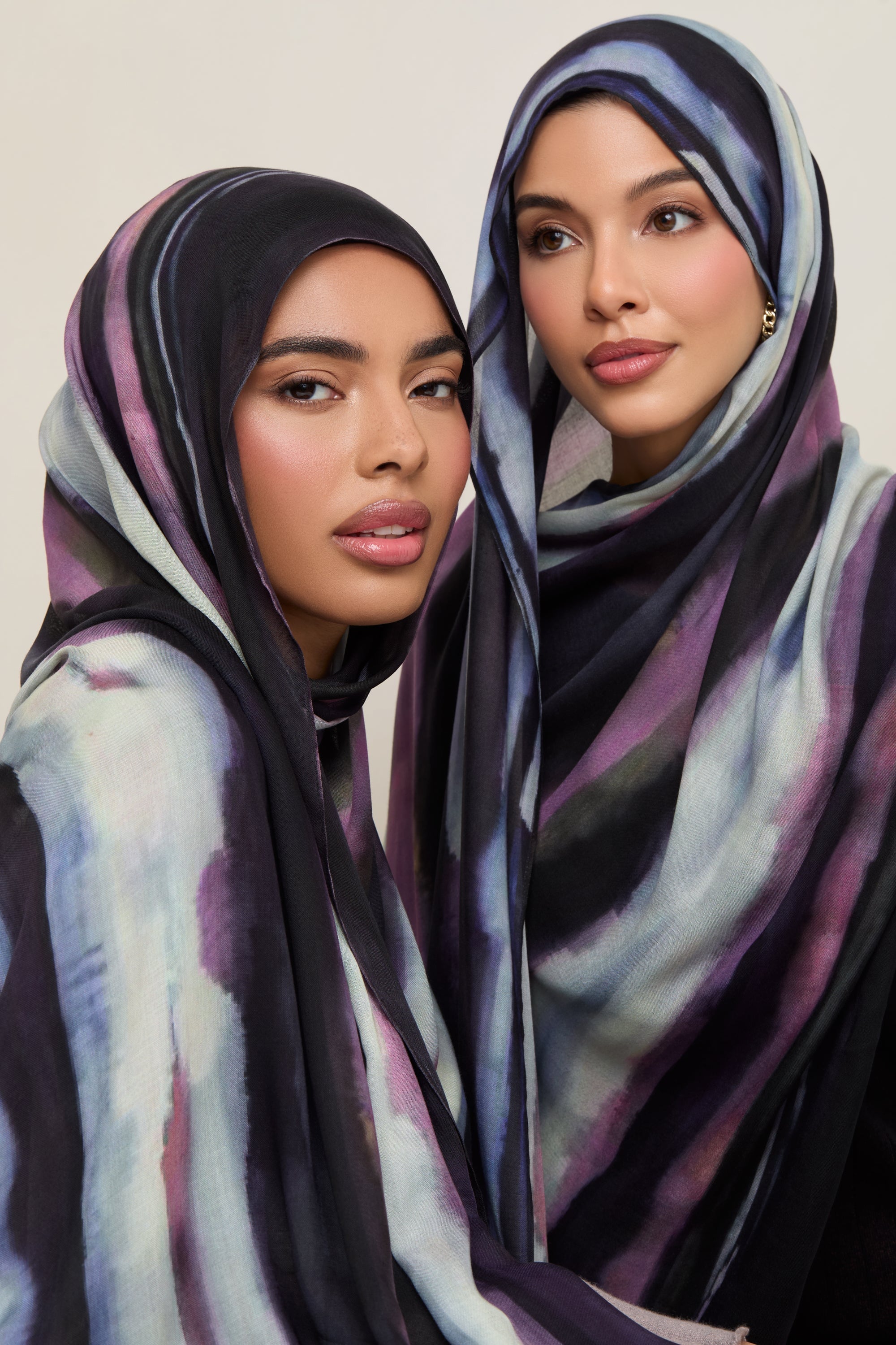 Printed Modal Hijab - Mulberry Waves Hijabs Veiled 