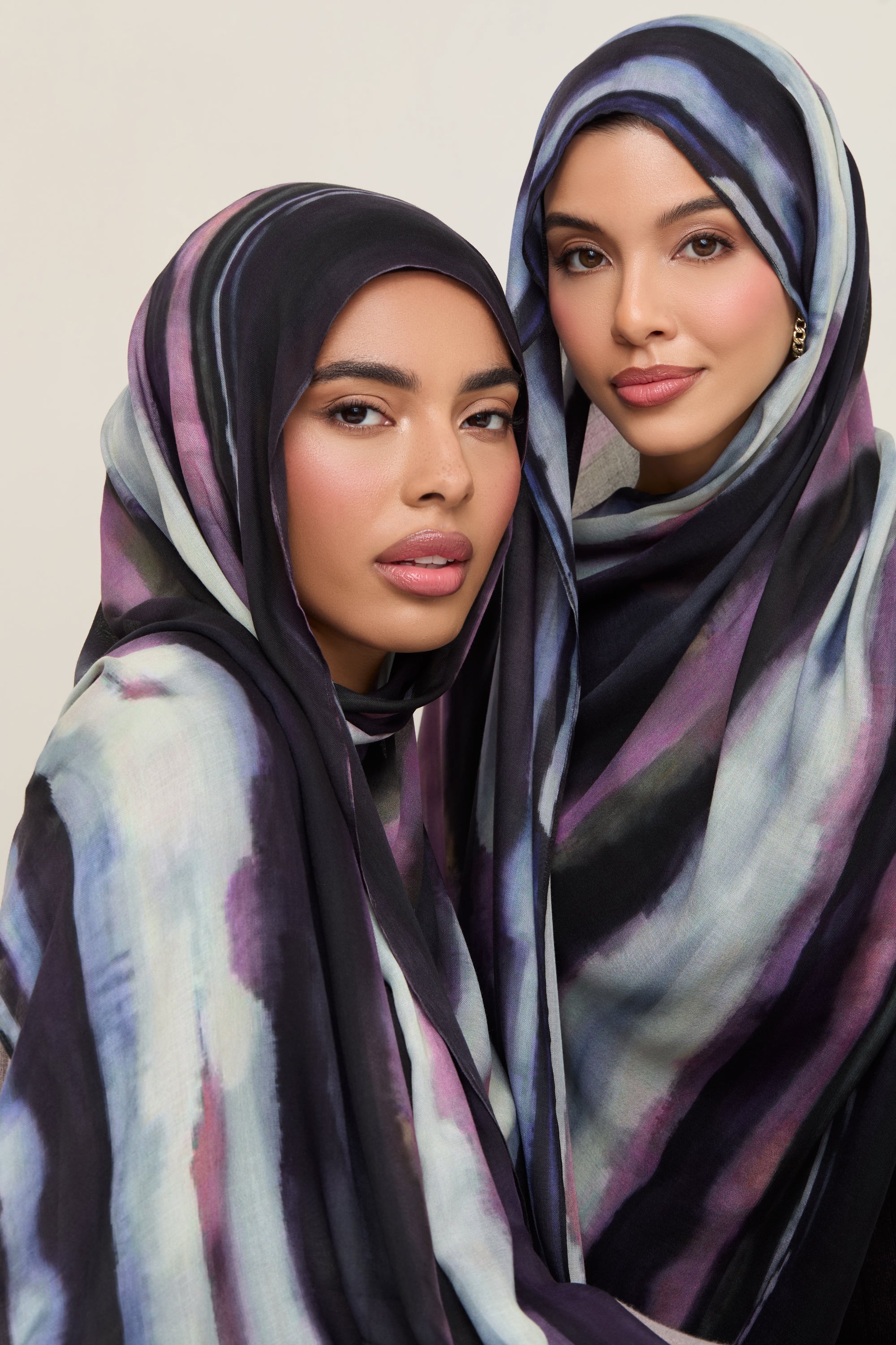 Printed Modal Hijab - Mulberry Waves Hijabs Veiled 