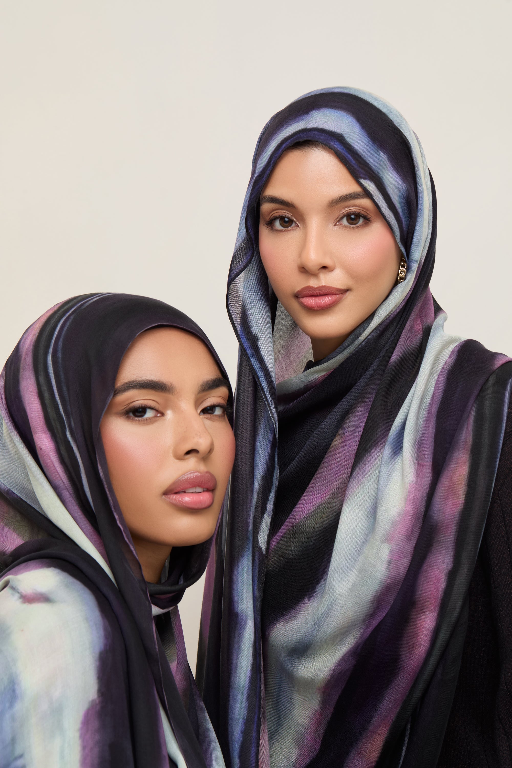 Printed Modal Hijab - Mulberry Waves Hijabs Veiled 