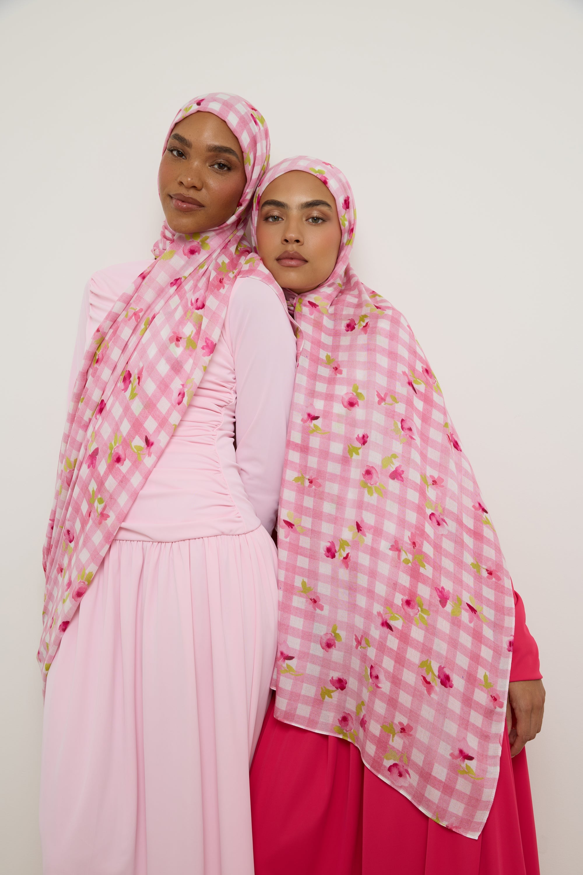 Printed Modal Hijab - Pink Picnic Hijab Veiled 