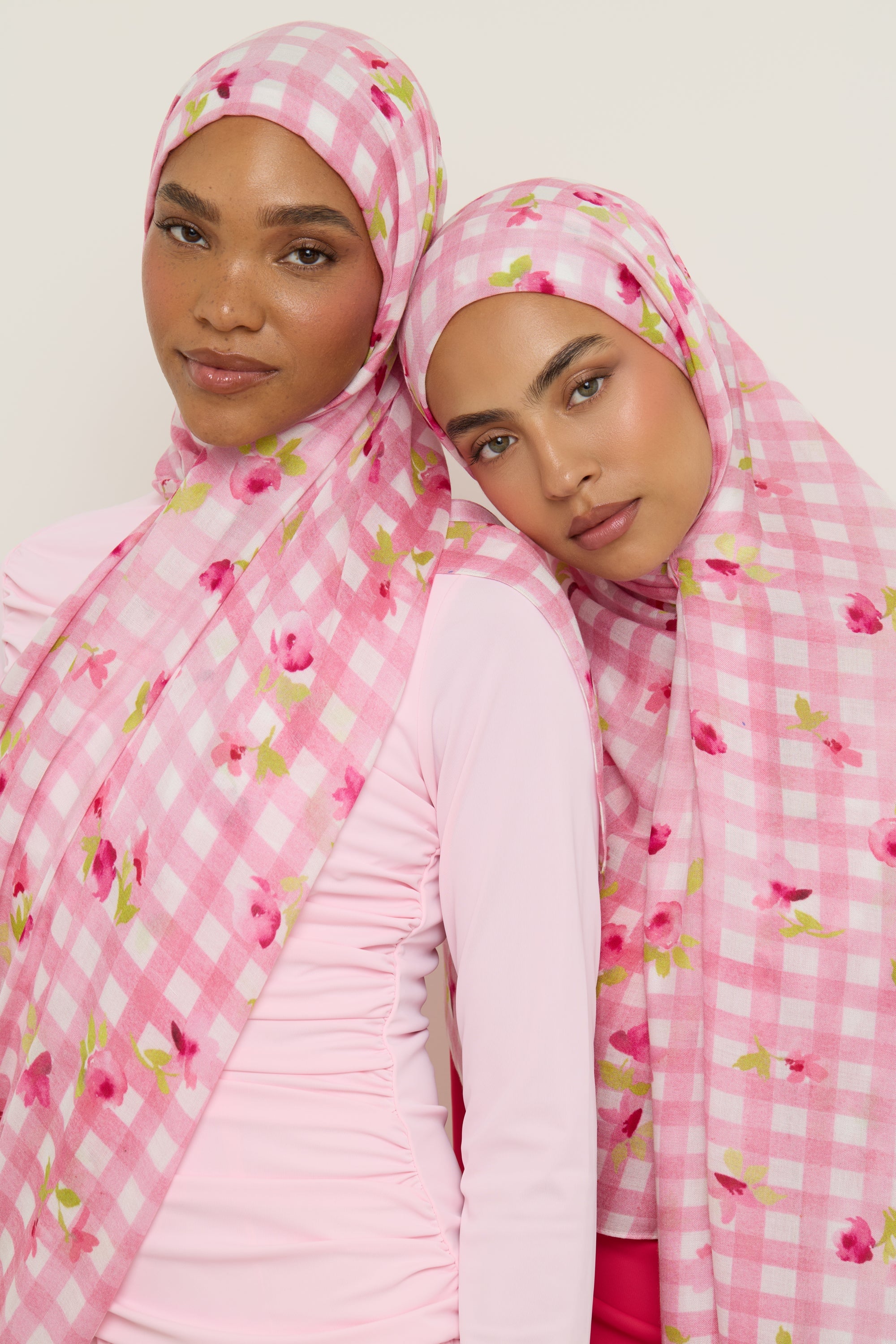 Printed Modal Hijab - Pink Picnic Hijab Veiled 