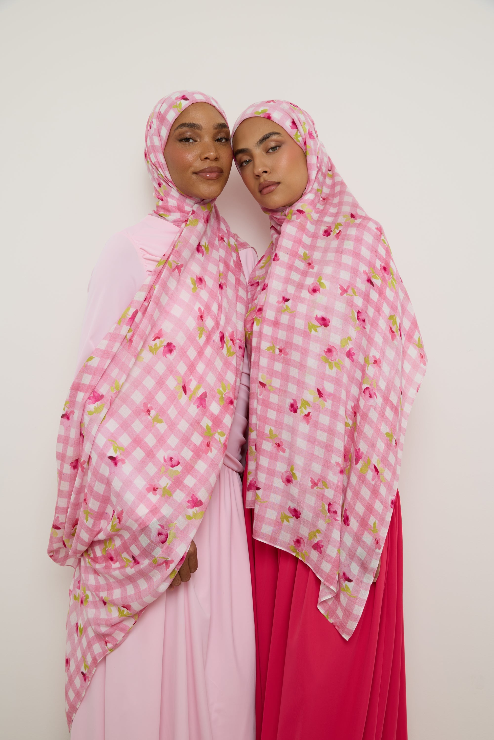 Printed Modal Hijab - Pink Picnic Hijab Veiled 
