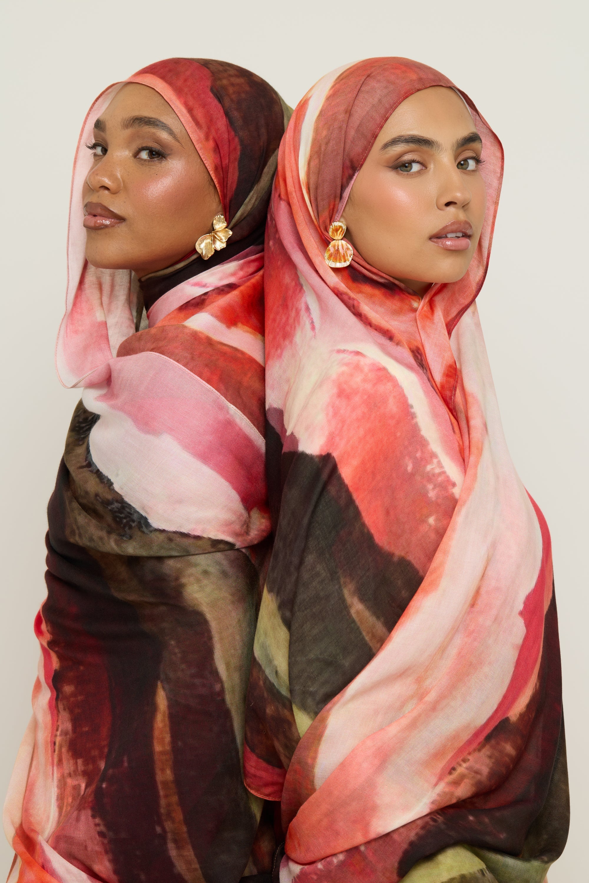 Printed Modal Hijab - Pink Sands Hijab Veiled 