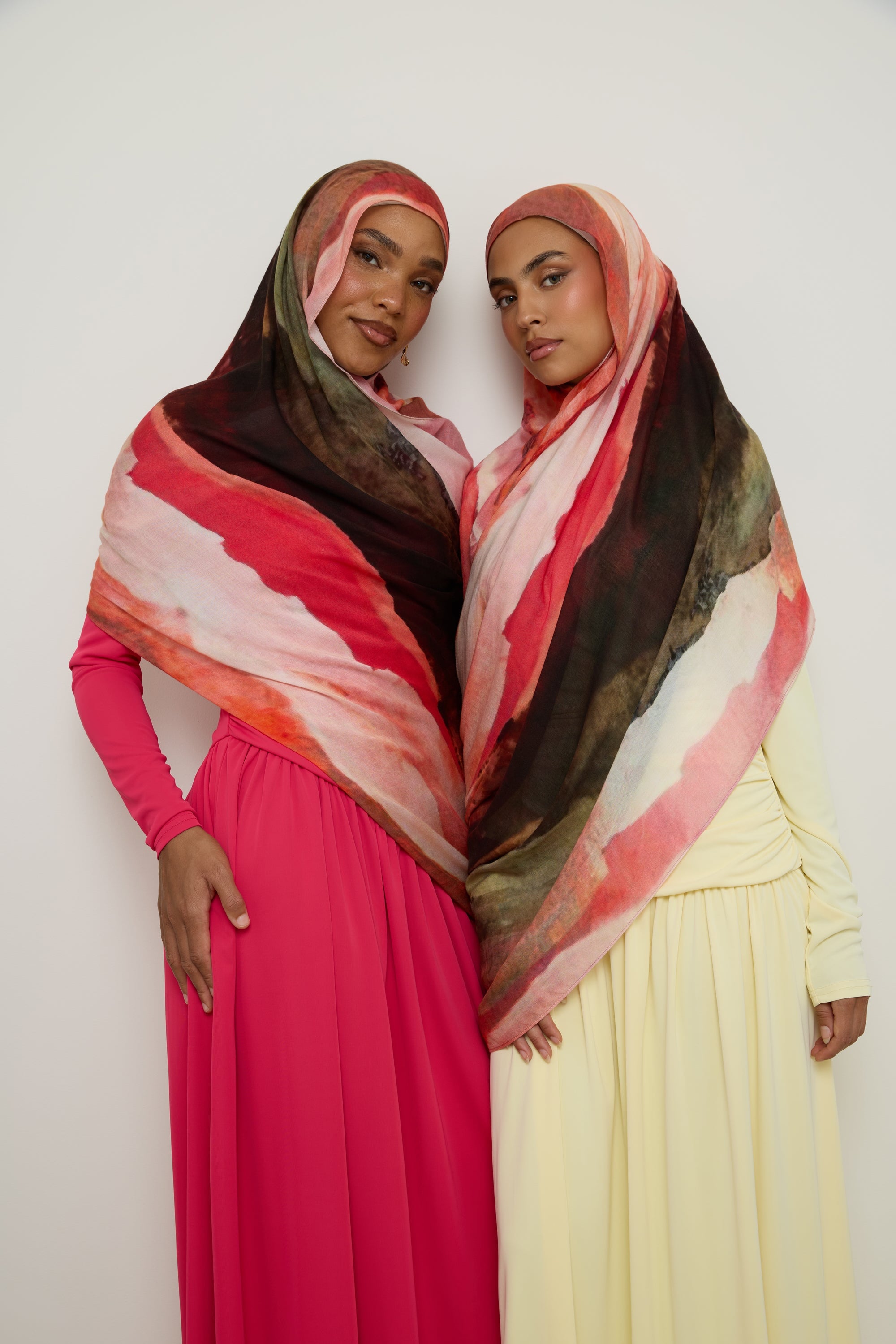 Printed Modal Hijab - Pink Sands Hijab Veiled 