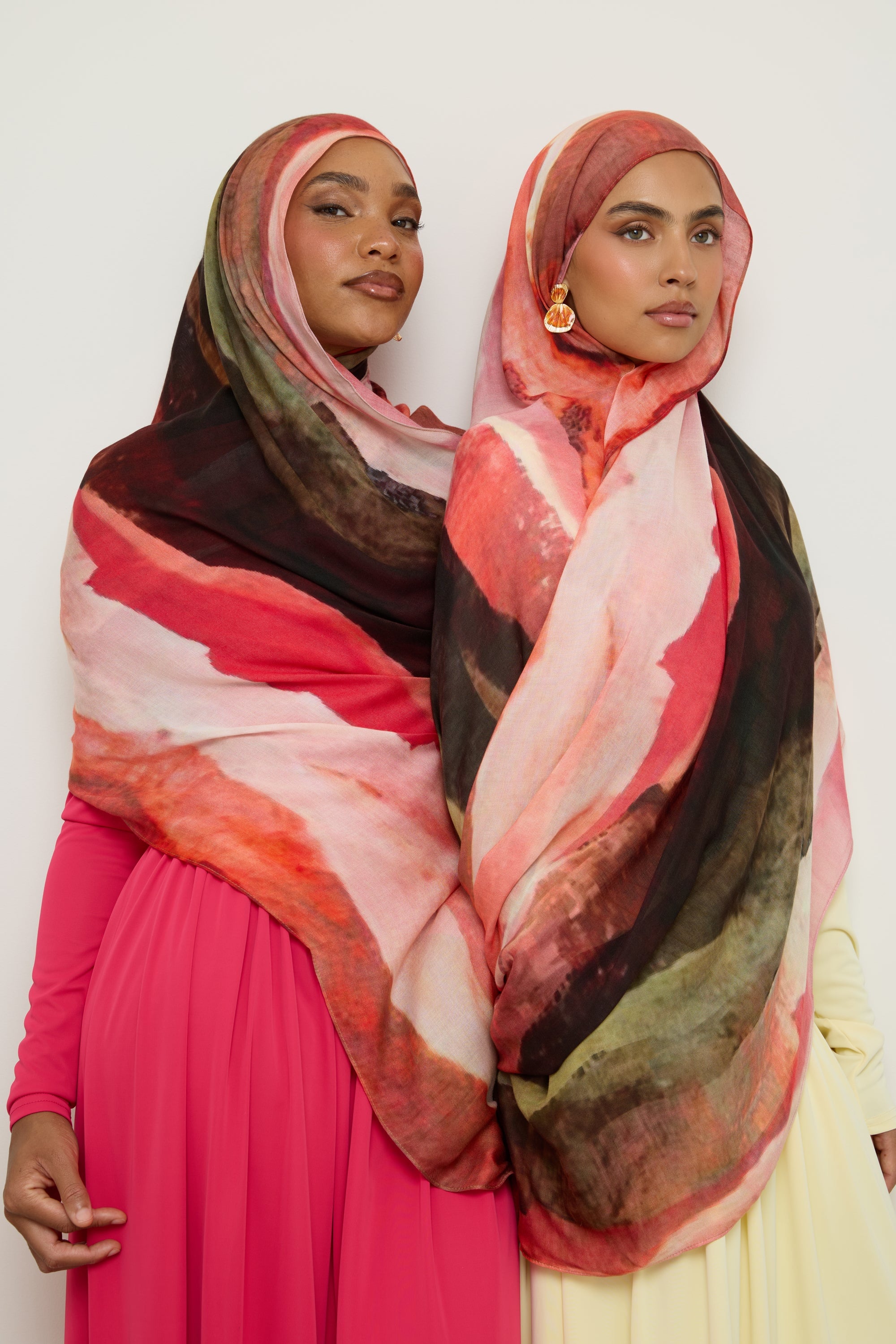 Printed Modal Hijab - Pink Sands Hijab Veiled 