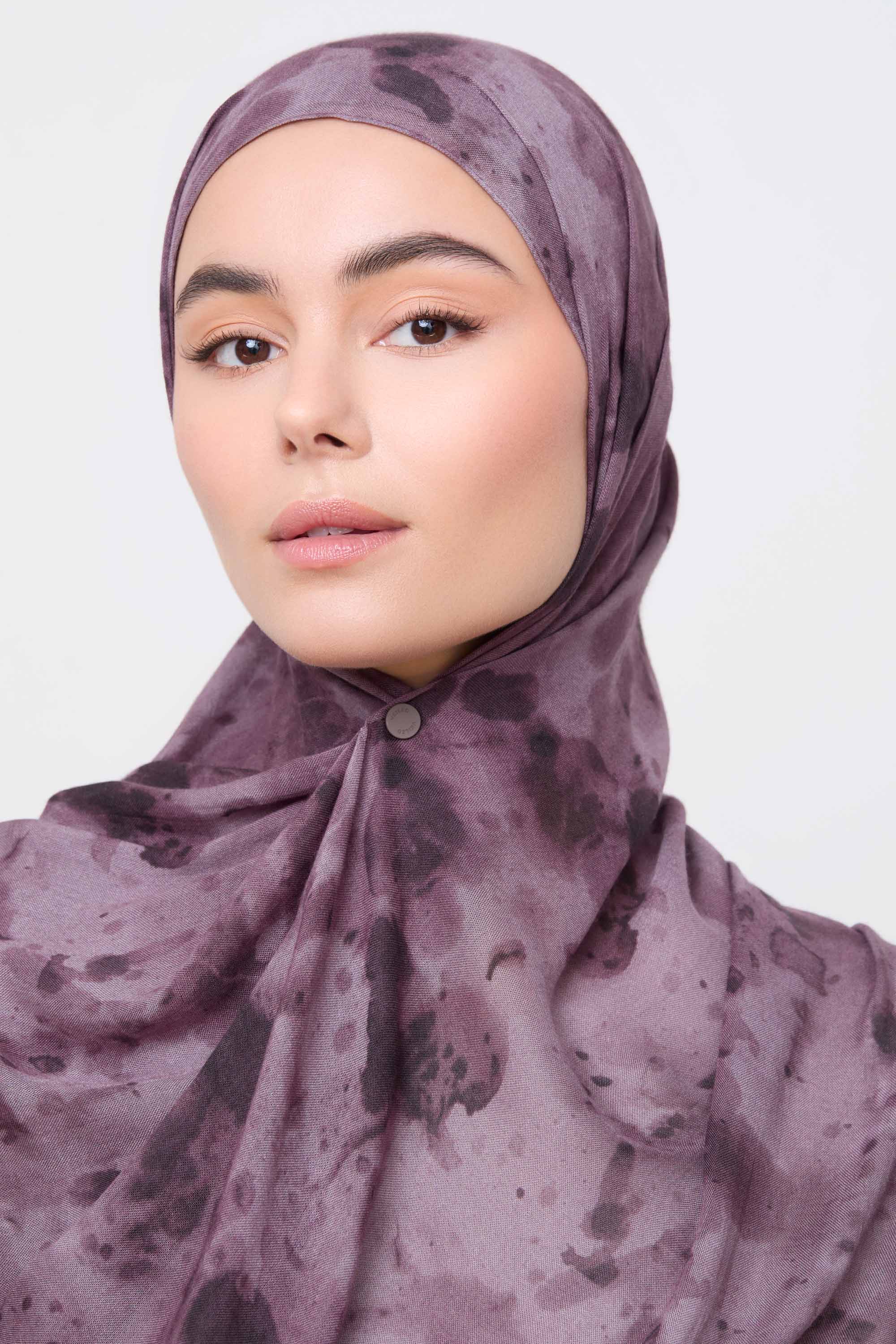 Printed Modal Hijab - Rosewood Haze Hijabs Veiled 