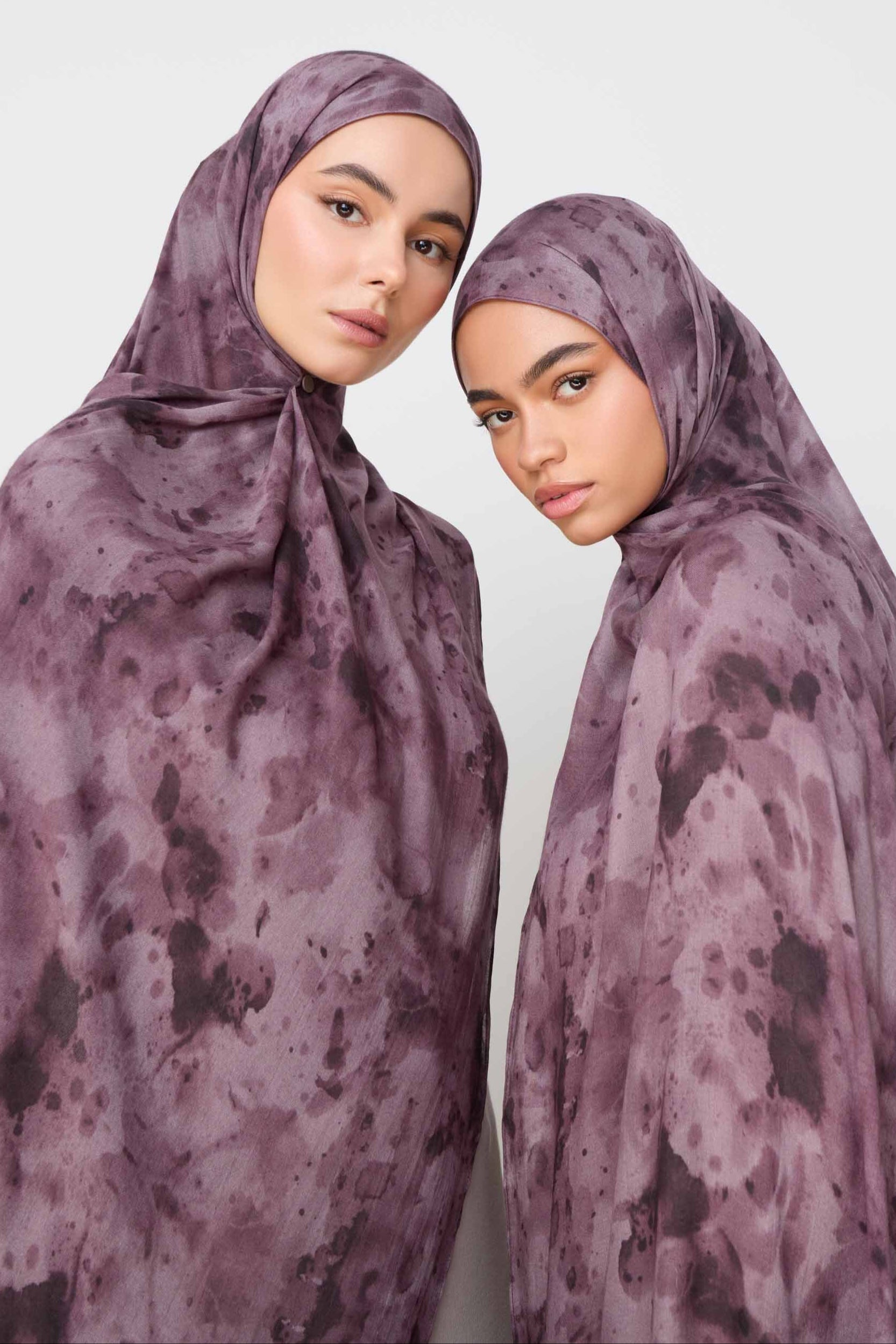 Printed Modal Hijab - Rosewood Haze Hijabs Veiled 