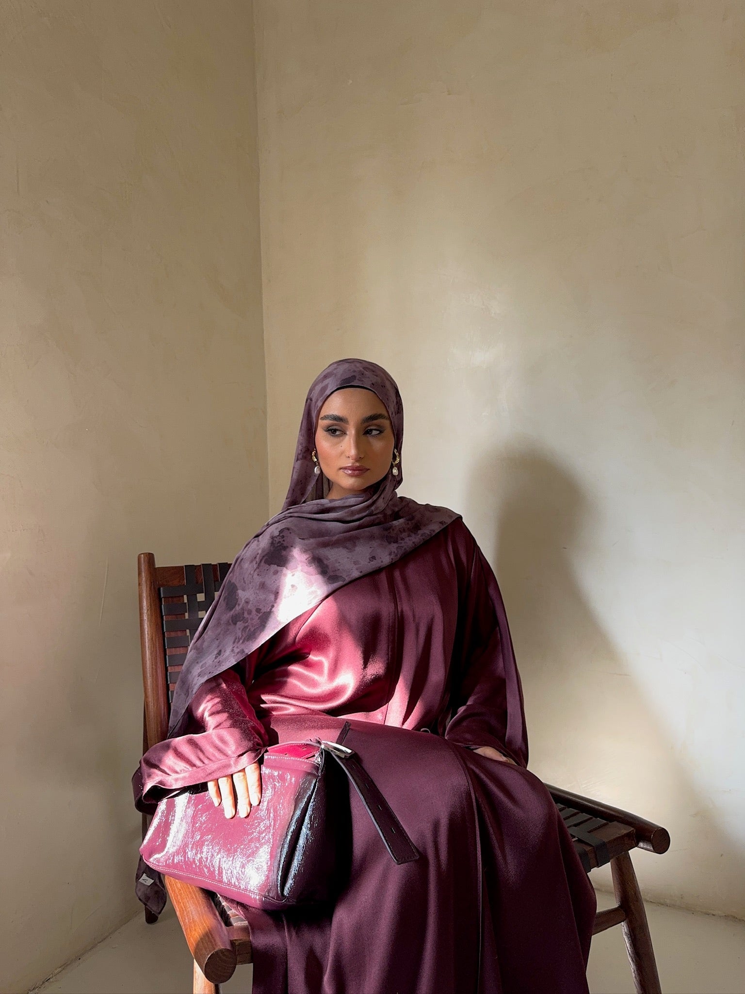 Printed Modal Hijab - Rosewood Haze Hijabs Veiled 