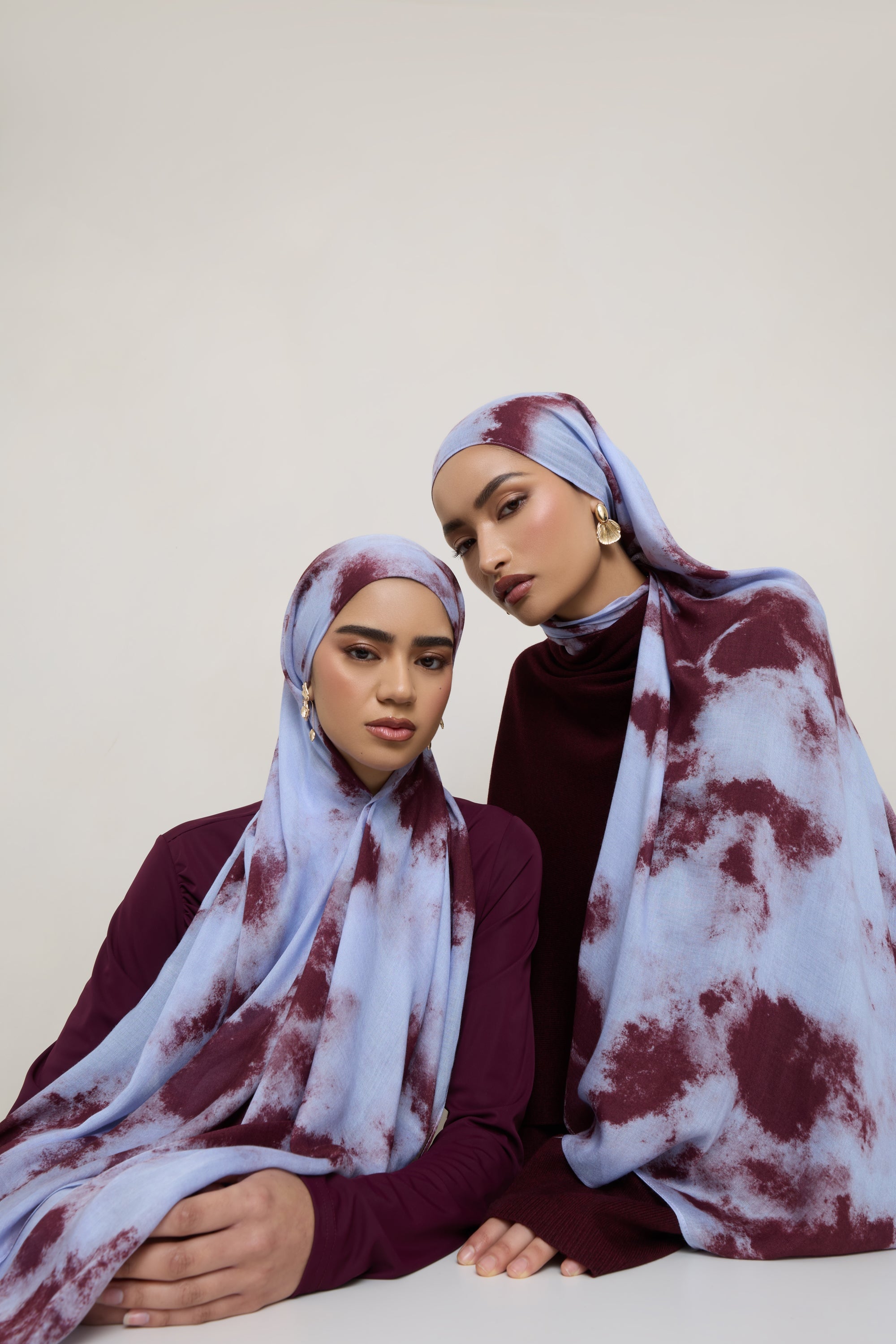 Printed Modal Hijab - Royal Tides Hijabs Veiled 