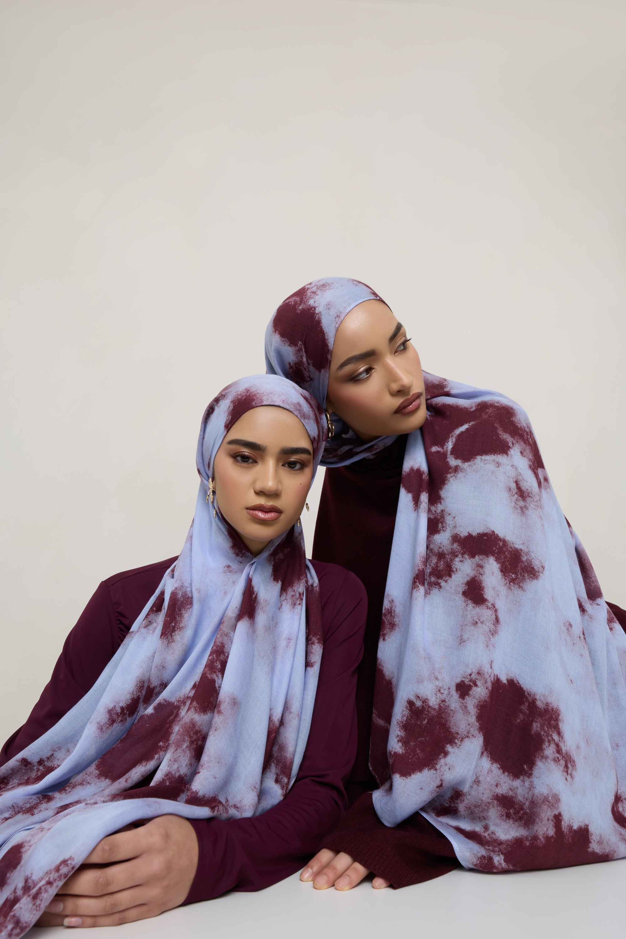 Printed Modal Hijab - Royal Tides Hijabs Veiled 