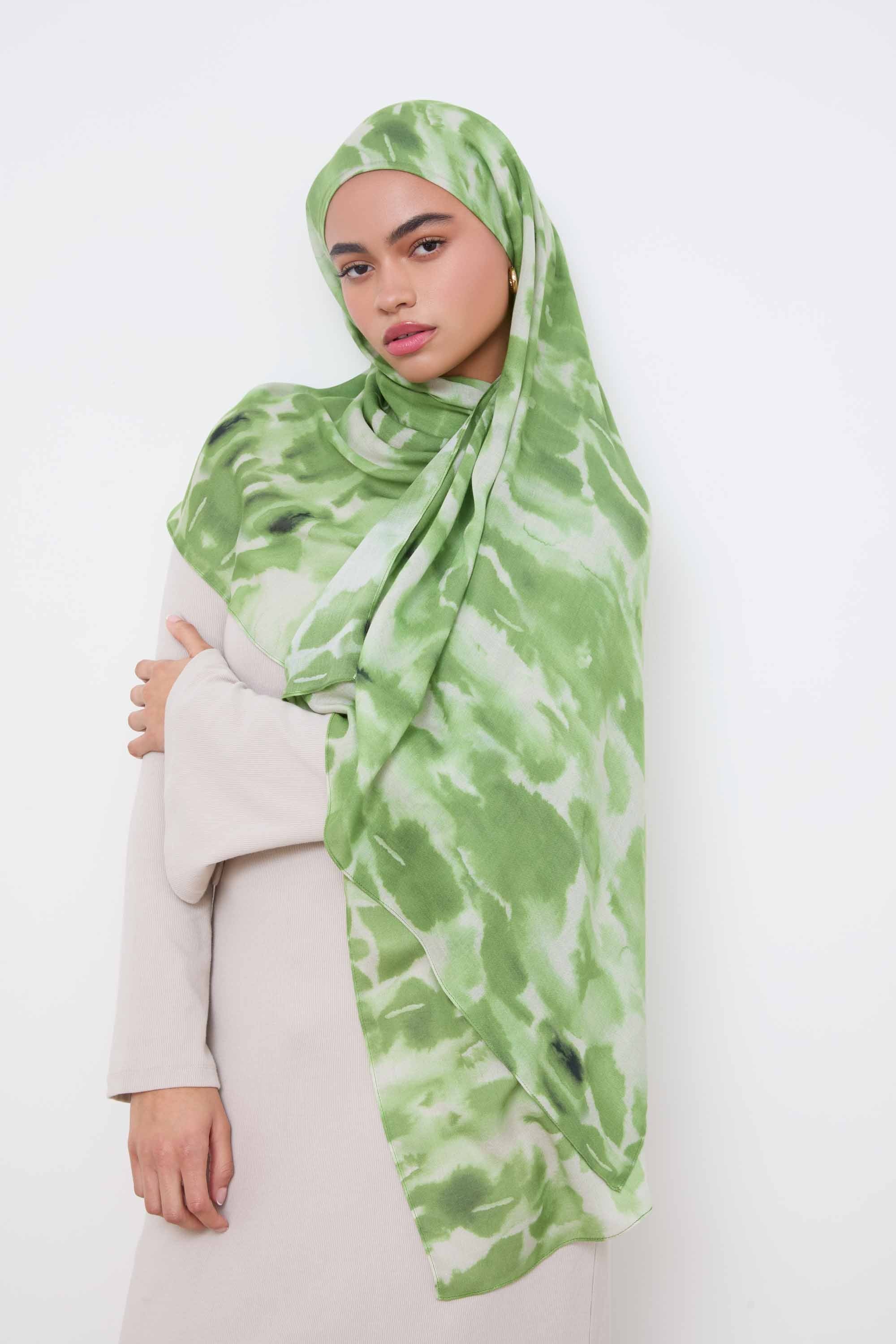 Printed Modal Hijab - Sage Mirage Hijabs Veiled 