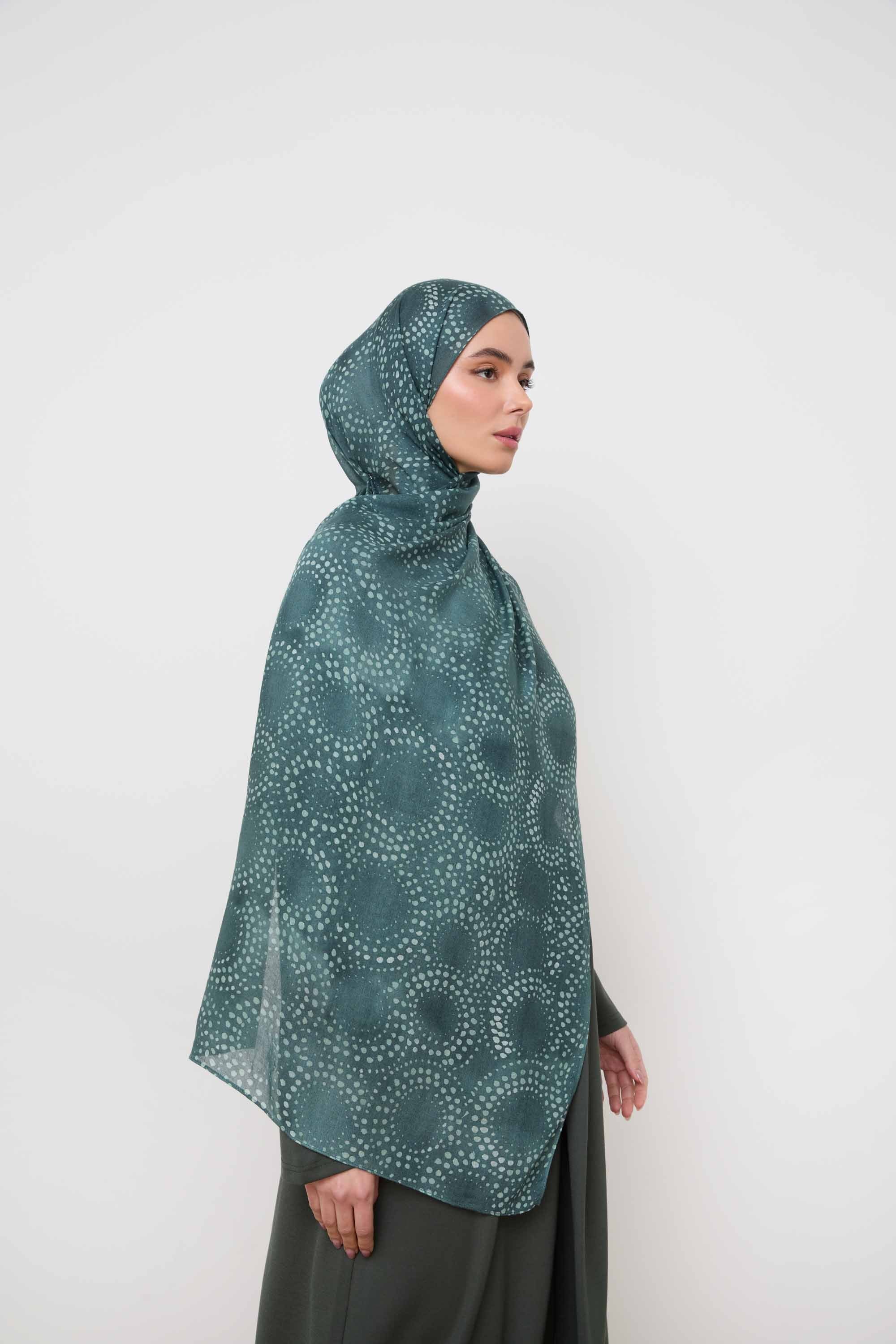 Printed Modal Hijab - Seafoam Hijabs Veiled 