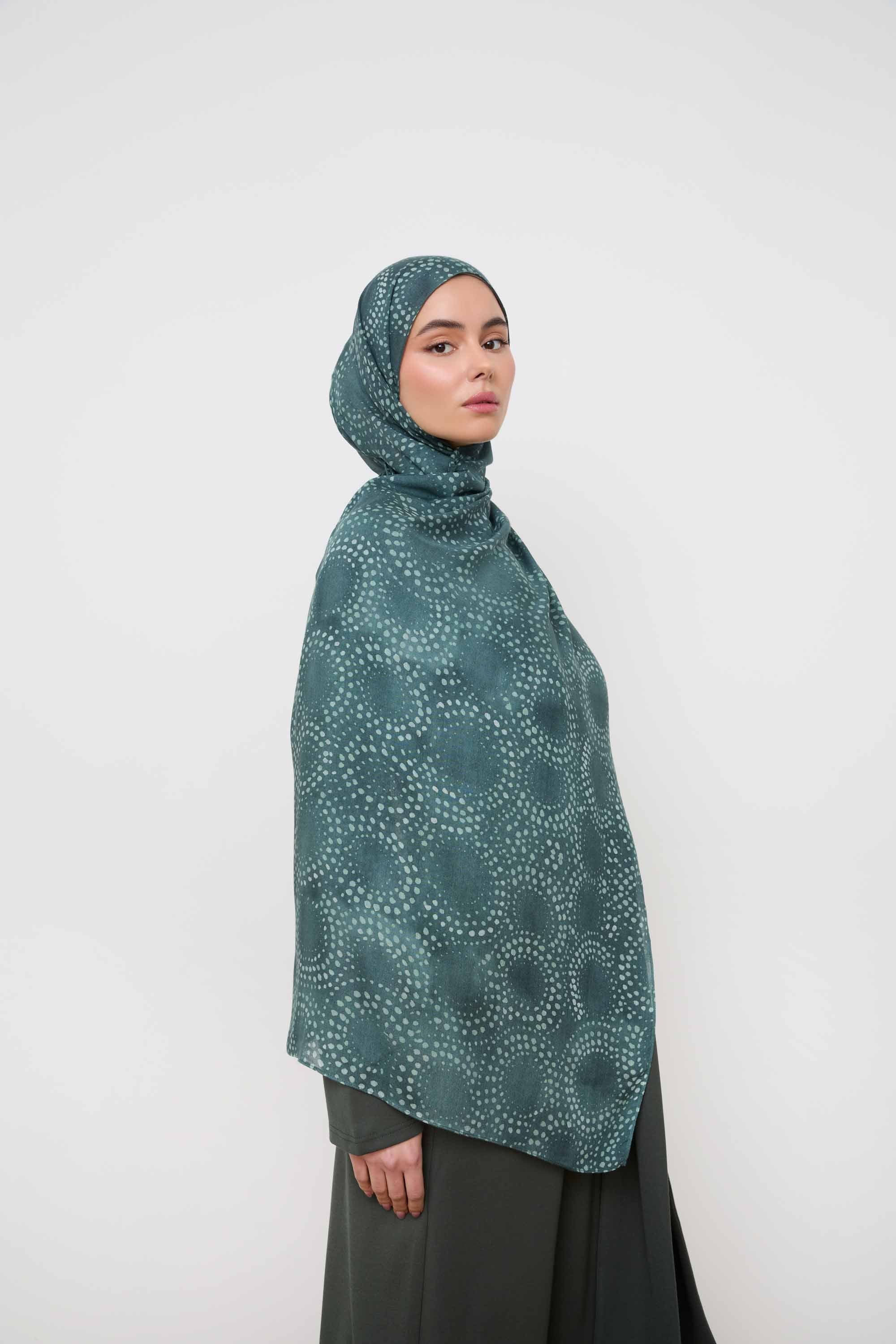 Printed Modal Hijab - Seafoam Hijabs Veiled 