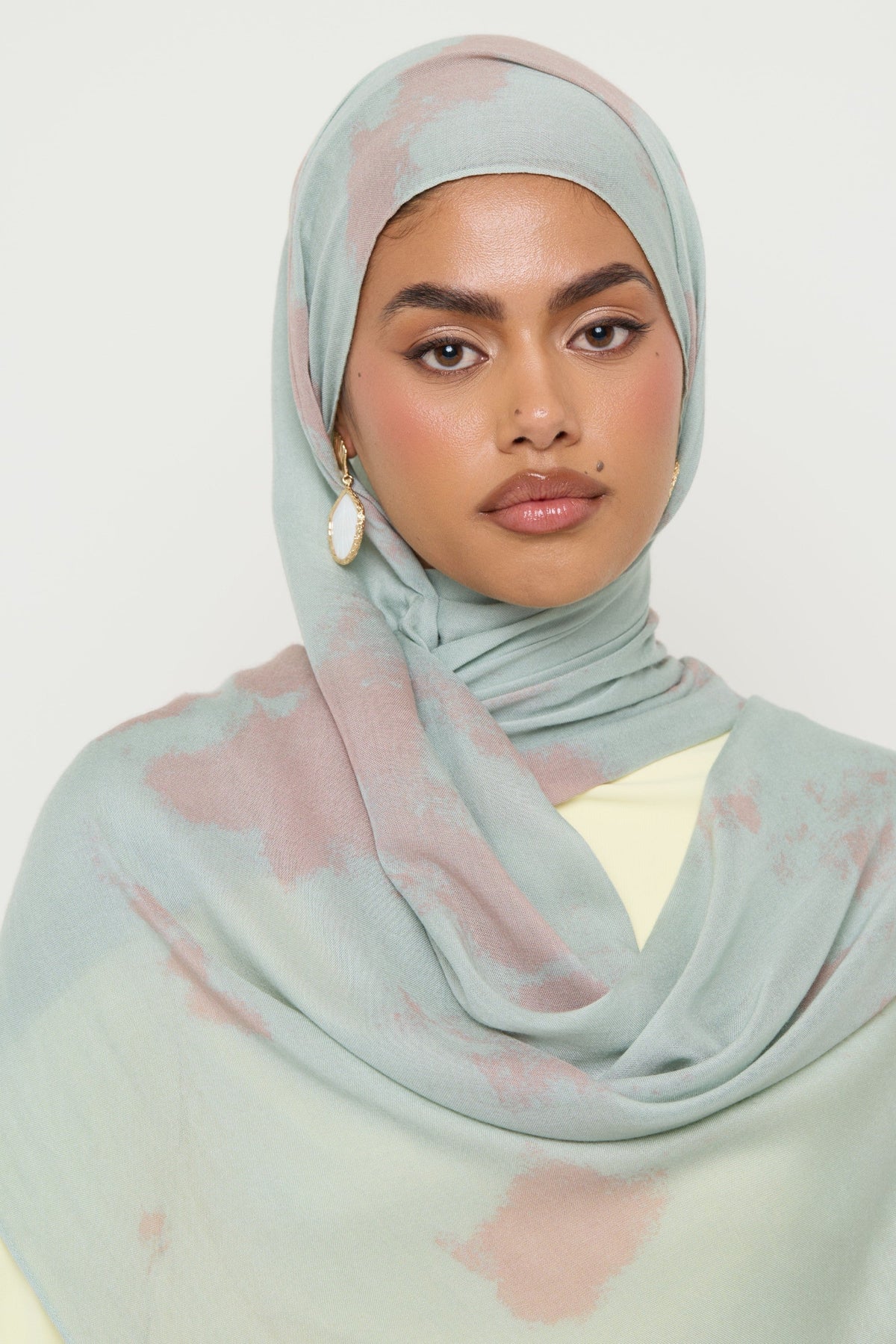 Printed Modal Hijab - Seafoam Splash Hijabs Veiled 