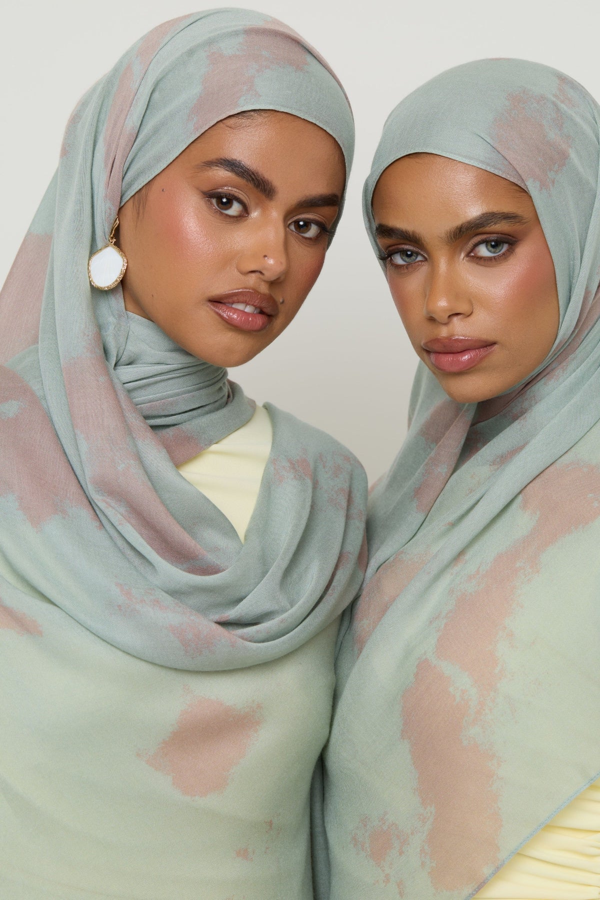 Printed Modal Hijab - Seafoam Splash Hijabs Veiled 