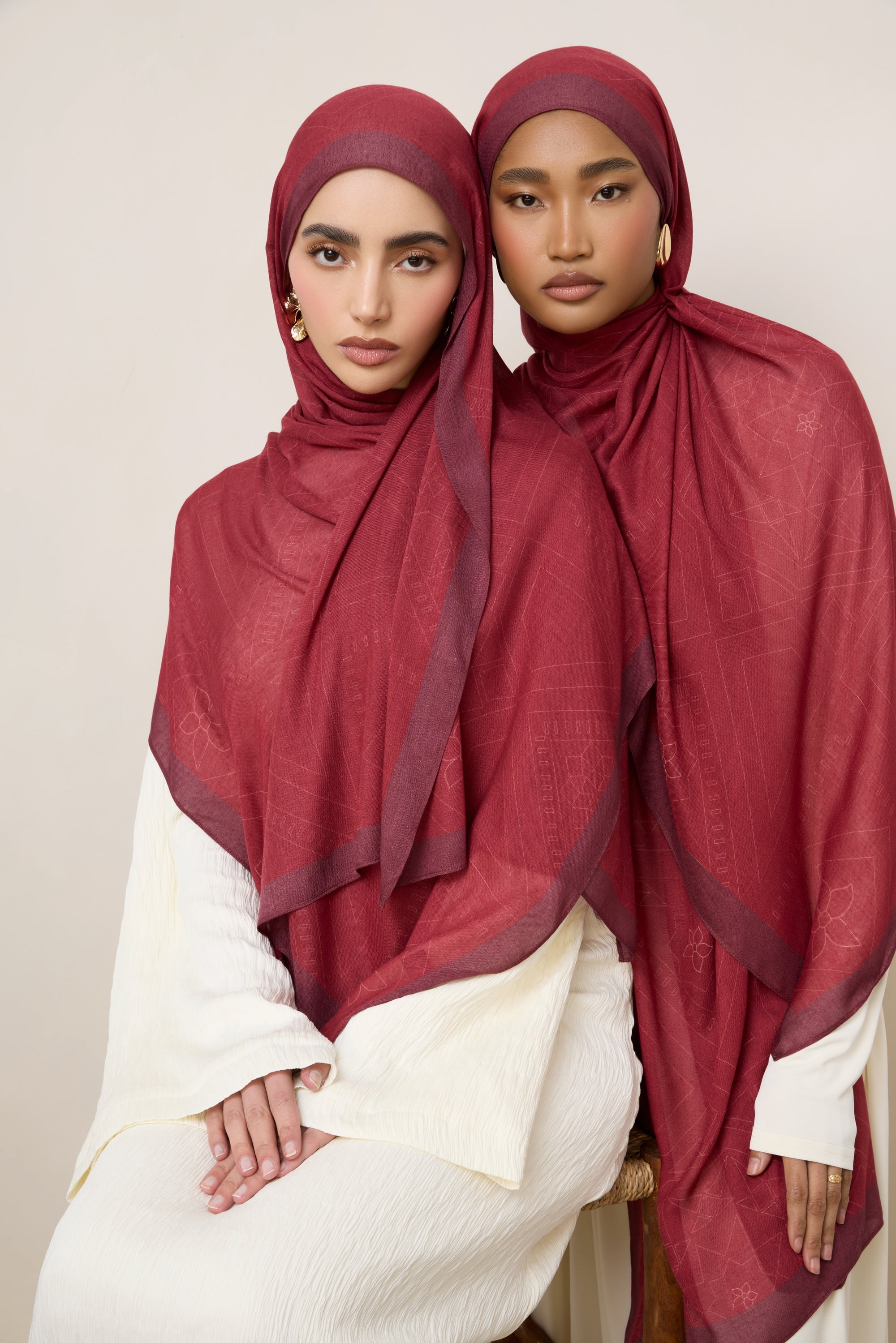 Printed Modal Hijab - Sham Hijabs Veiled 