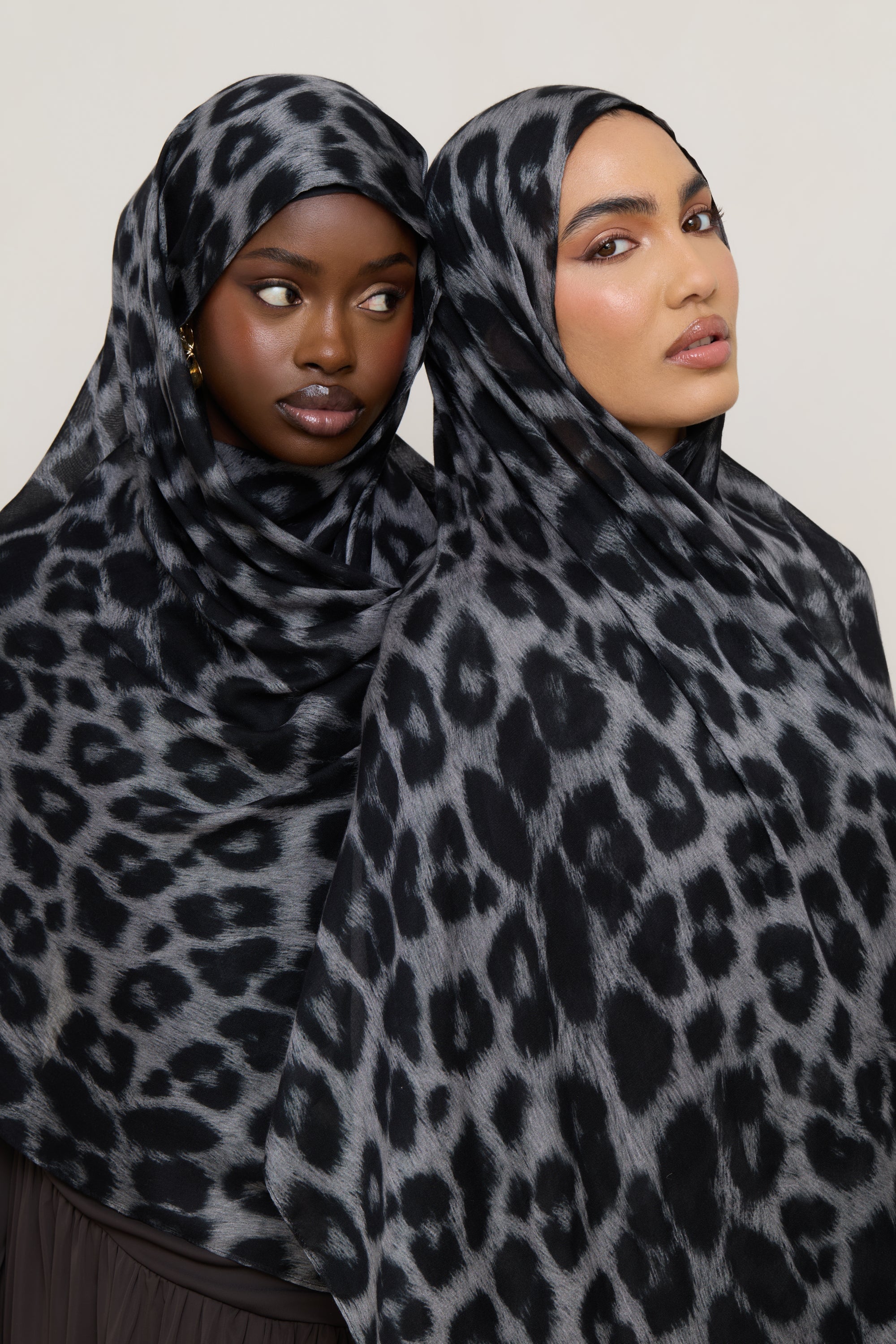 Printed Modal Hijab - Snow Leopard Hijabs Veiled 