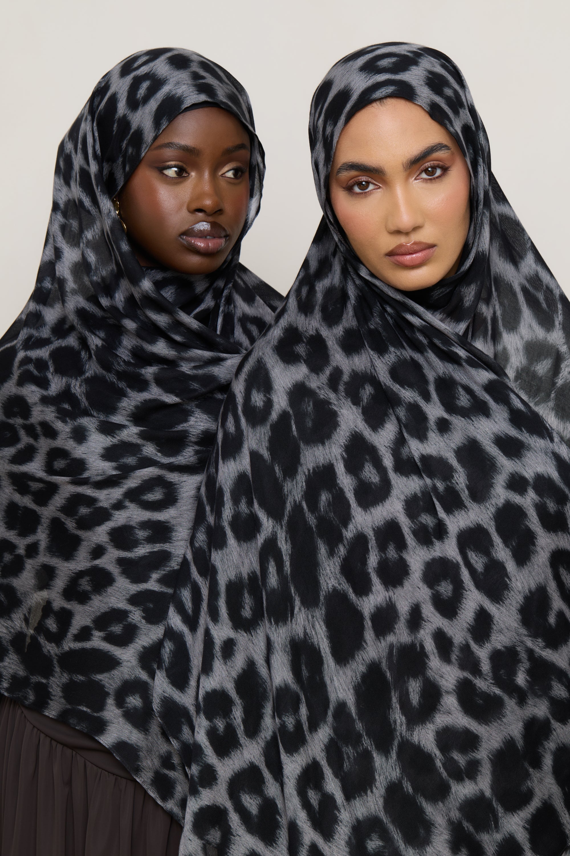 Printed Modal Hijab - Snow Leopard Hijabs Veiled 