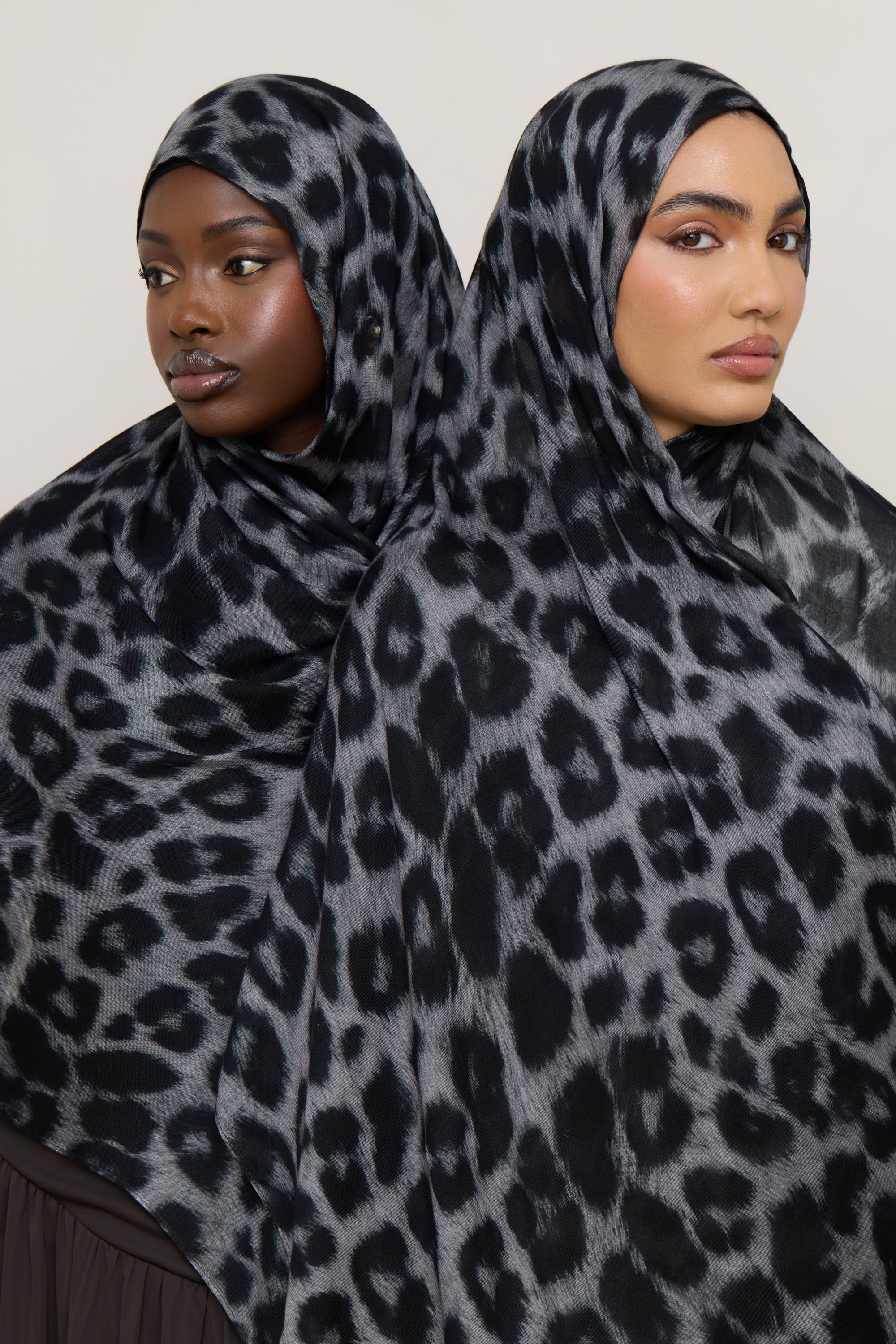 Printed Modal Hijab - Snow Leopard Hijabs Veiled 