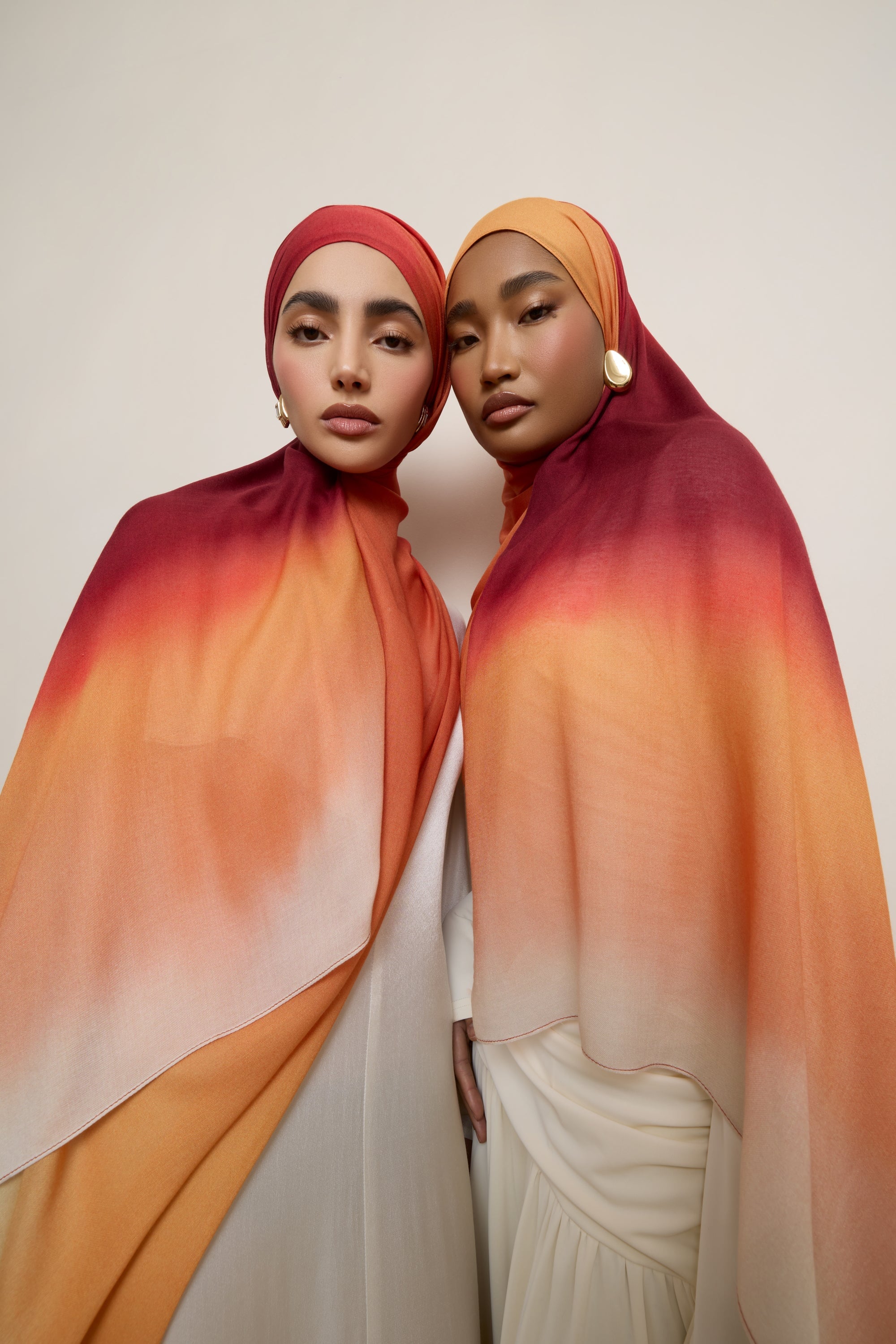 Printed Modal Hijab - Summer Ombre Drip Hijabs Veiled 