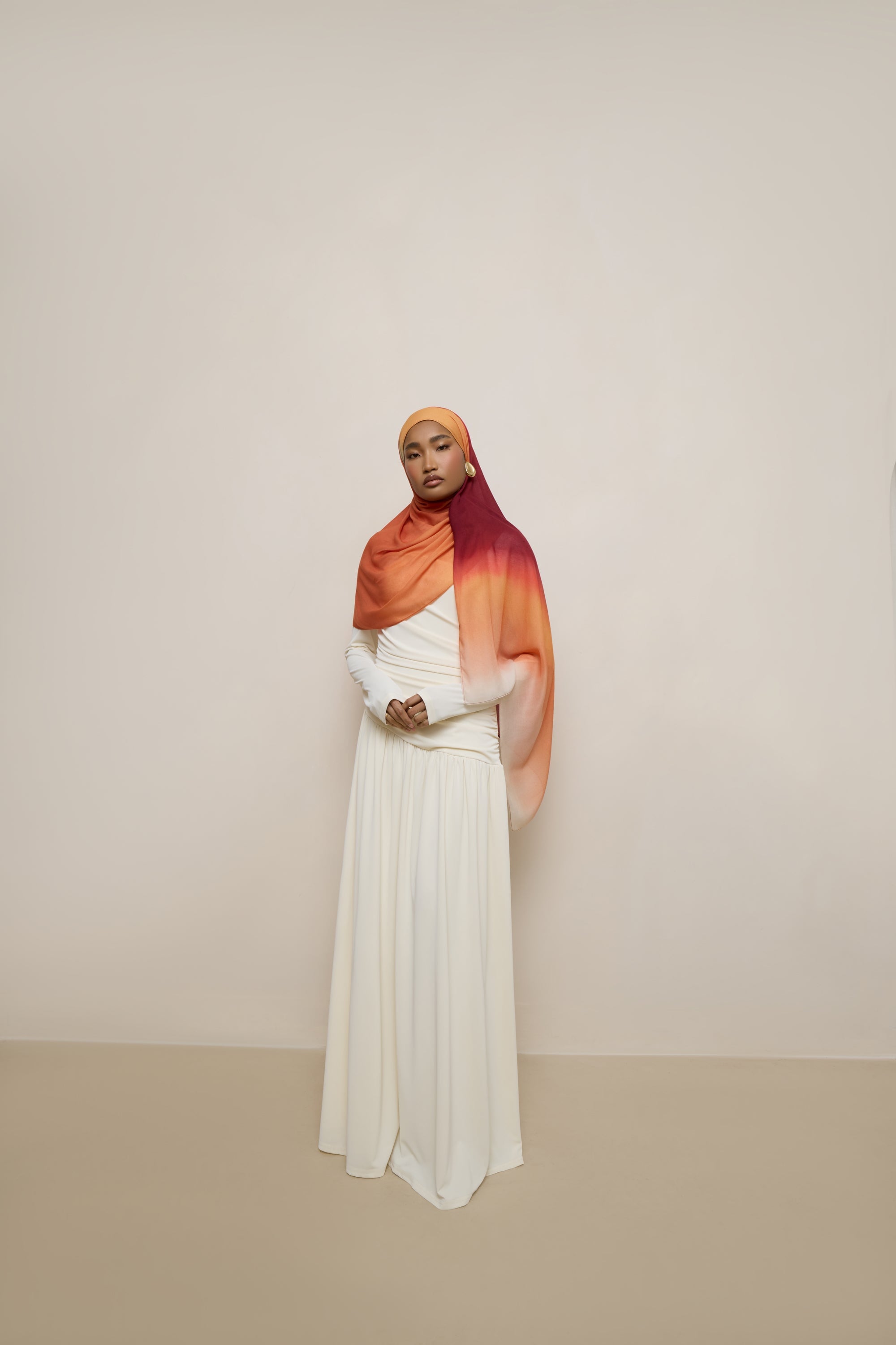 Printed Modal Hijab - Summer Ombre Drip Hijabs Veiled 