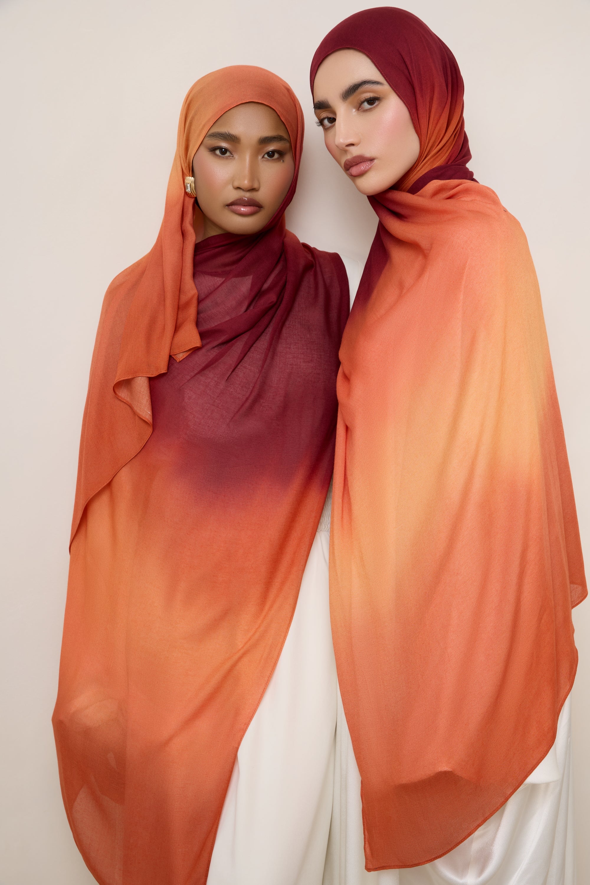 Printed Modal Hijab - Summer Sunset Drip Hijabs Veiled 