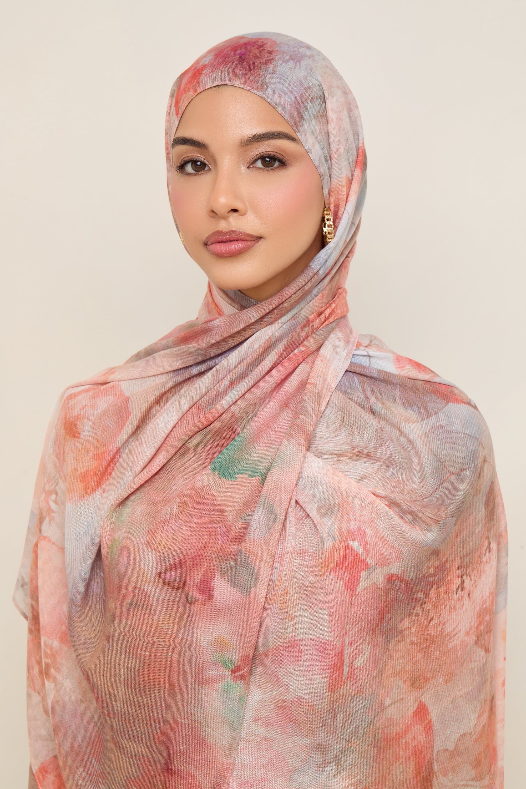 Printed Modal Hijab - Sunset Canvas Hijabs Veiled 