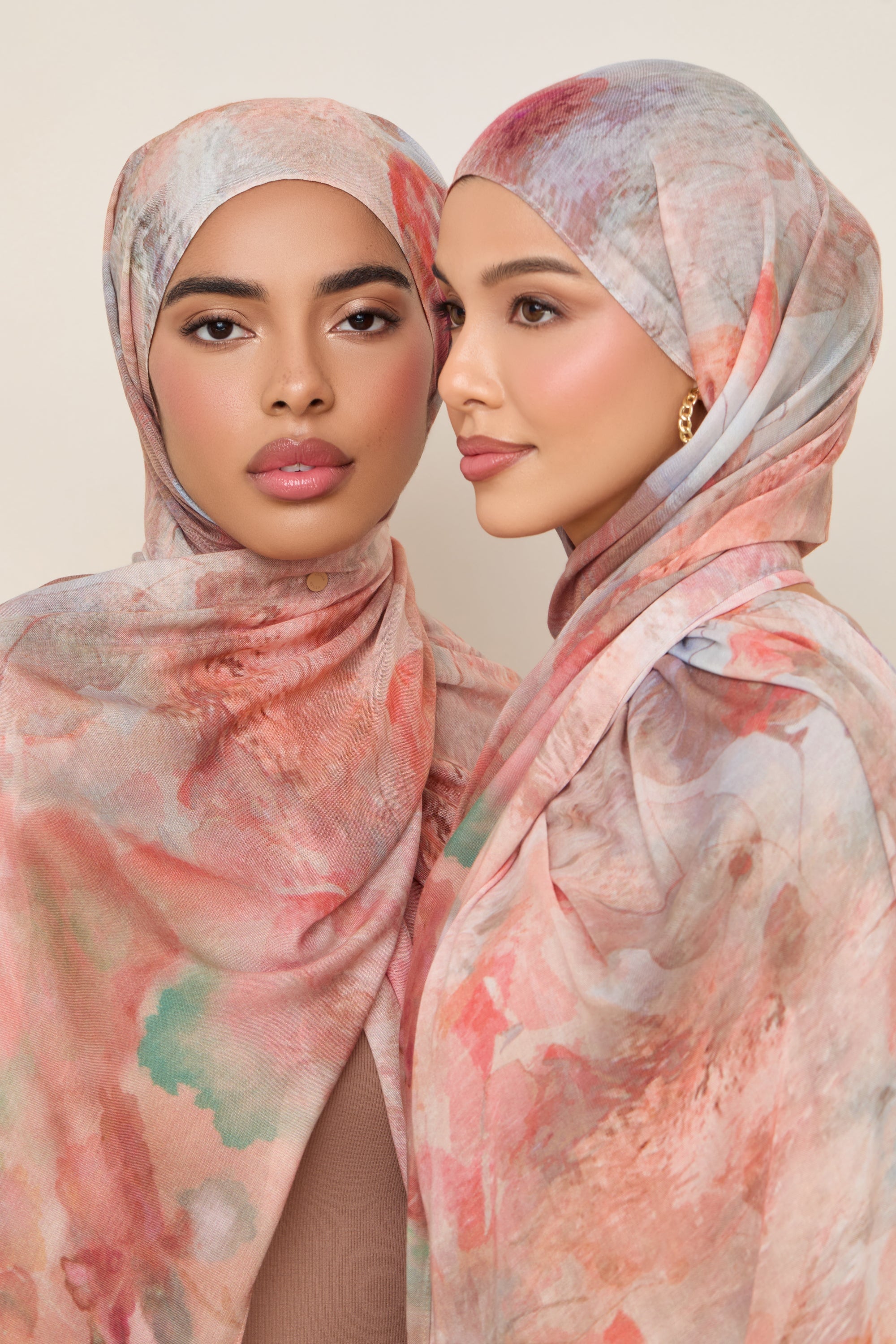 Printed Modal Hijab - Sunset Canvas Hijabs Veiled 