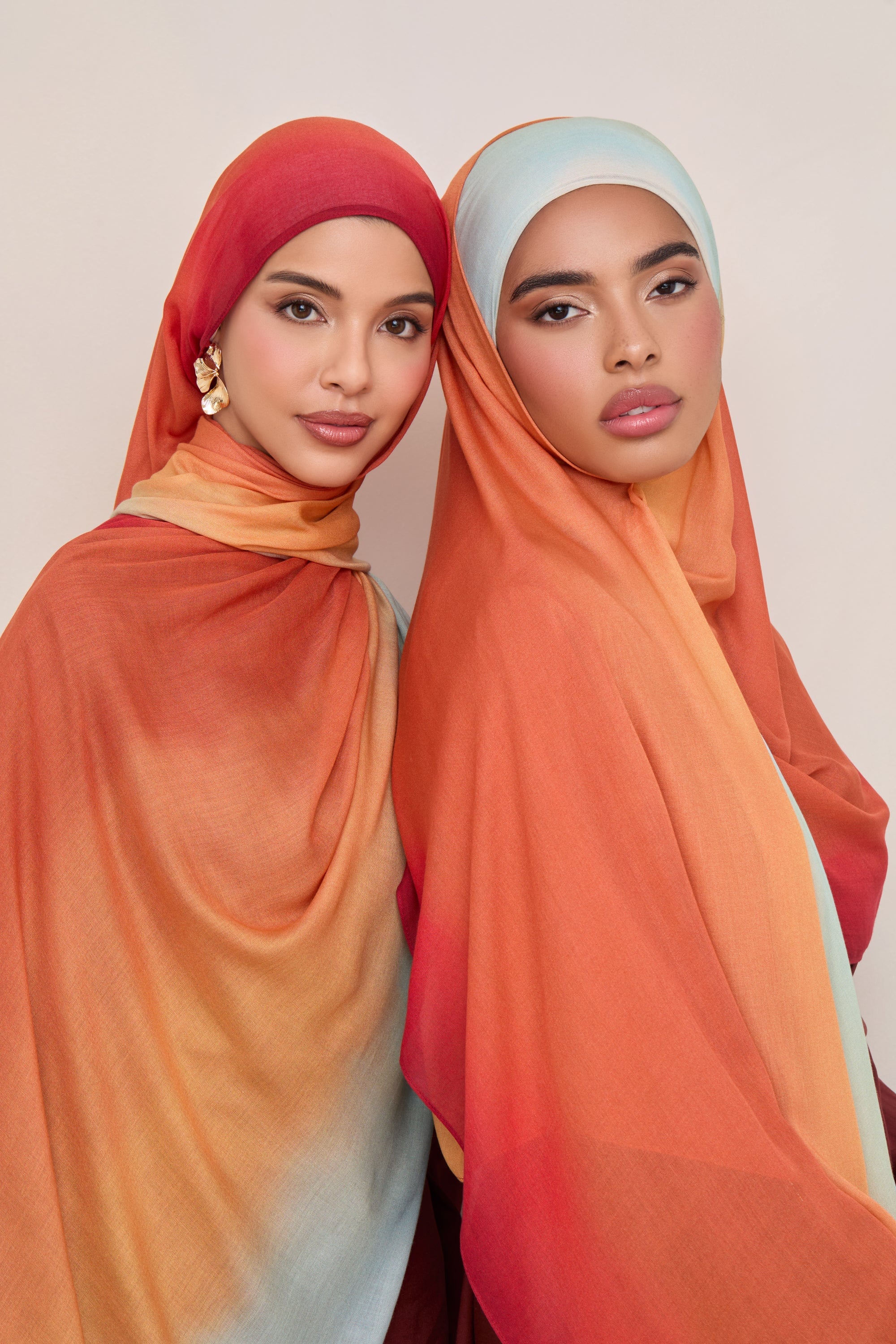 Printed Modal Hijab - Sunset Ombre Hijabs Veiled 