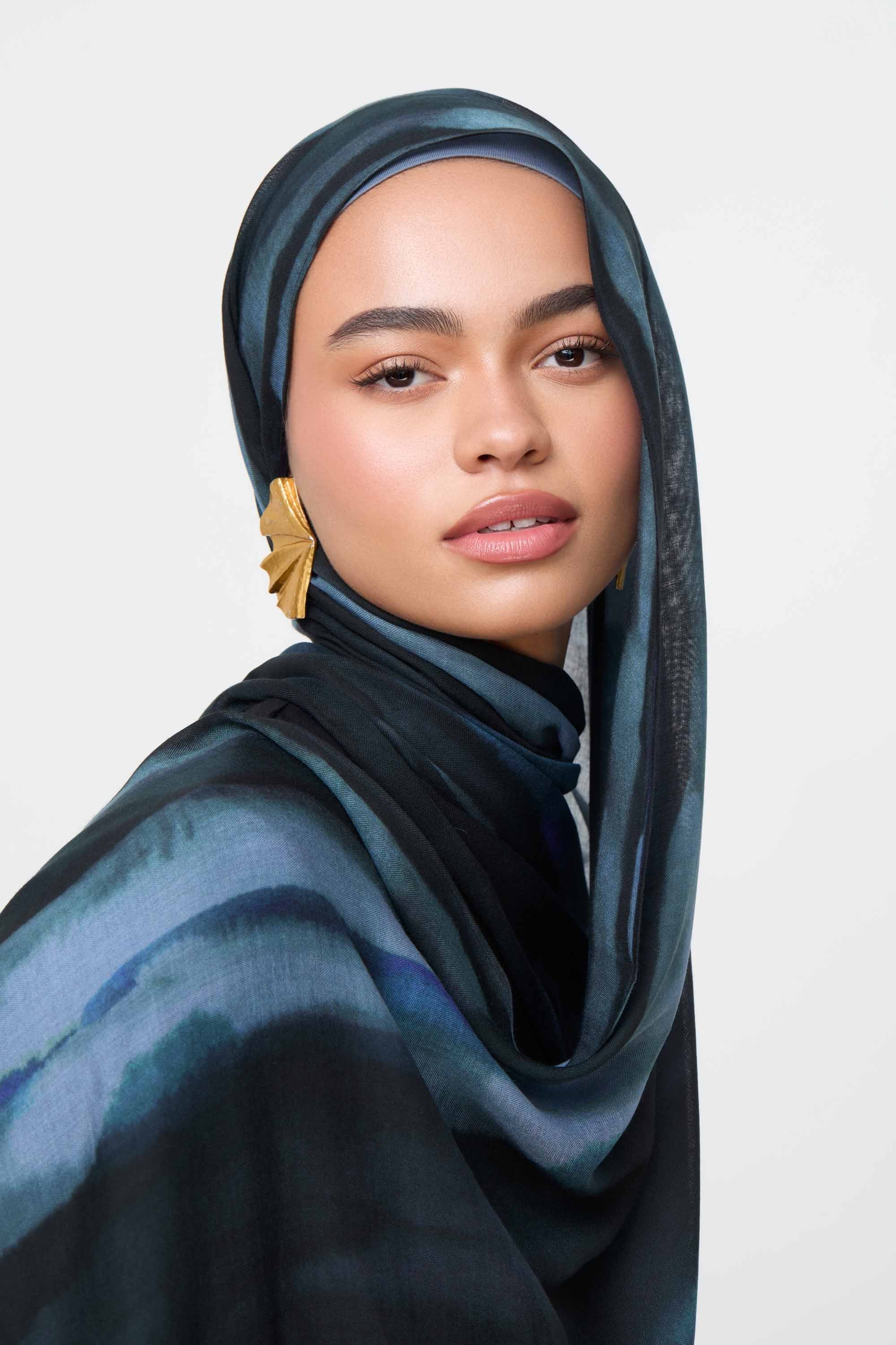 Printed Modal Hijab - Twilight Waves Hijabs Veiled 