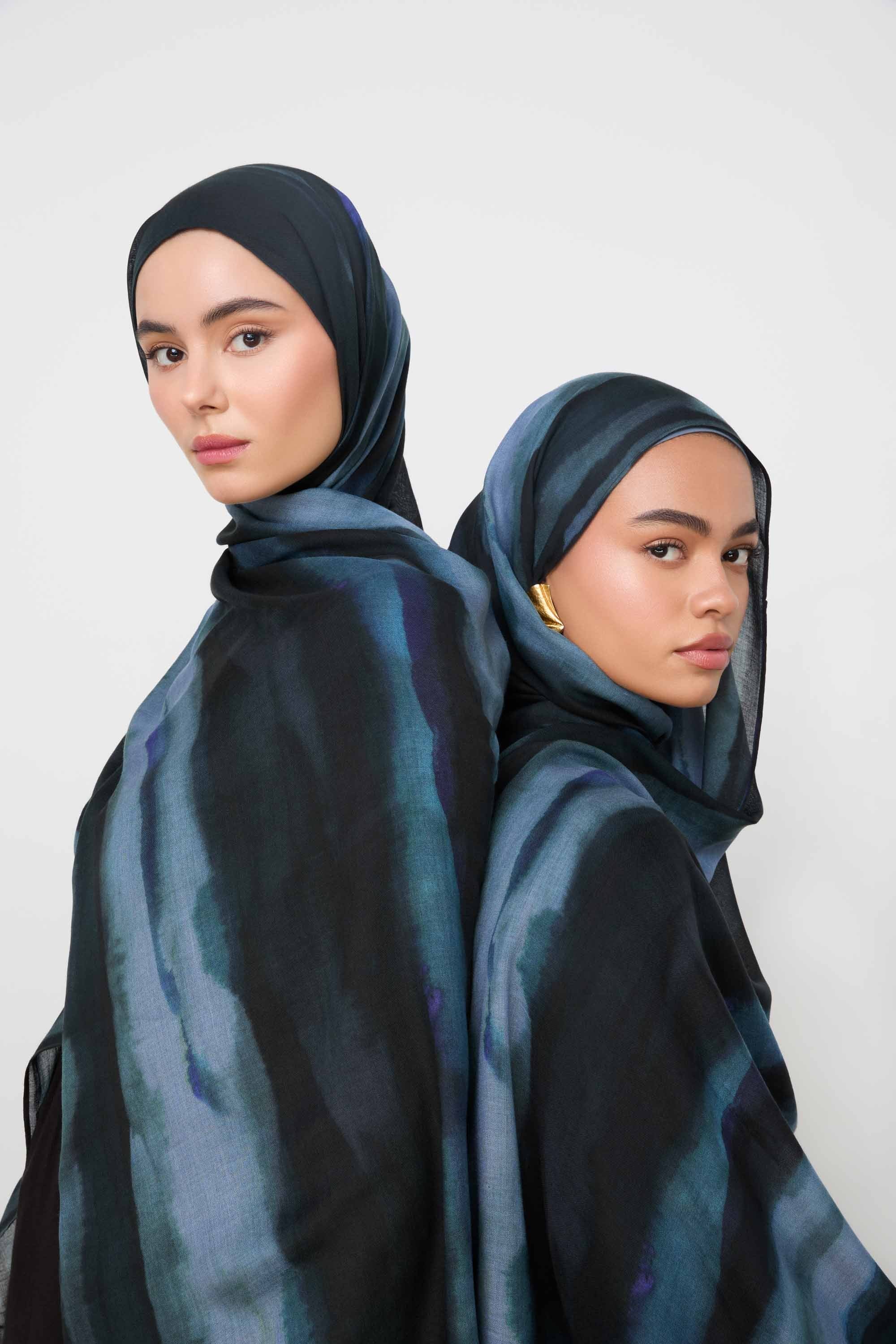 Printed Modal Hijab - Twilight Waves Hijabs Veiled 