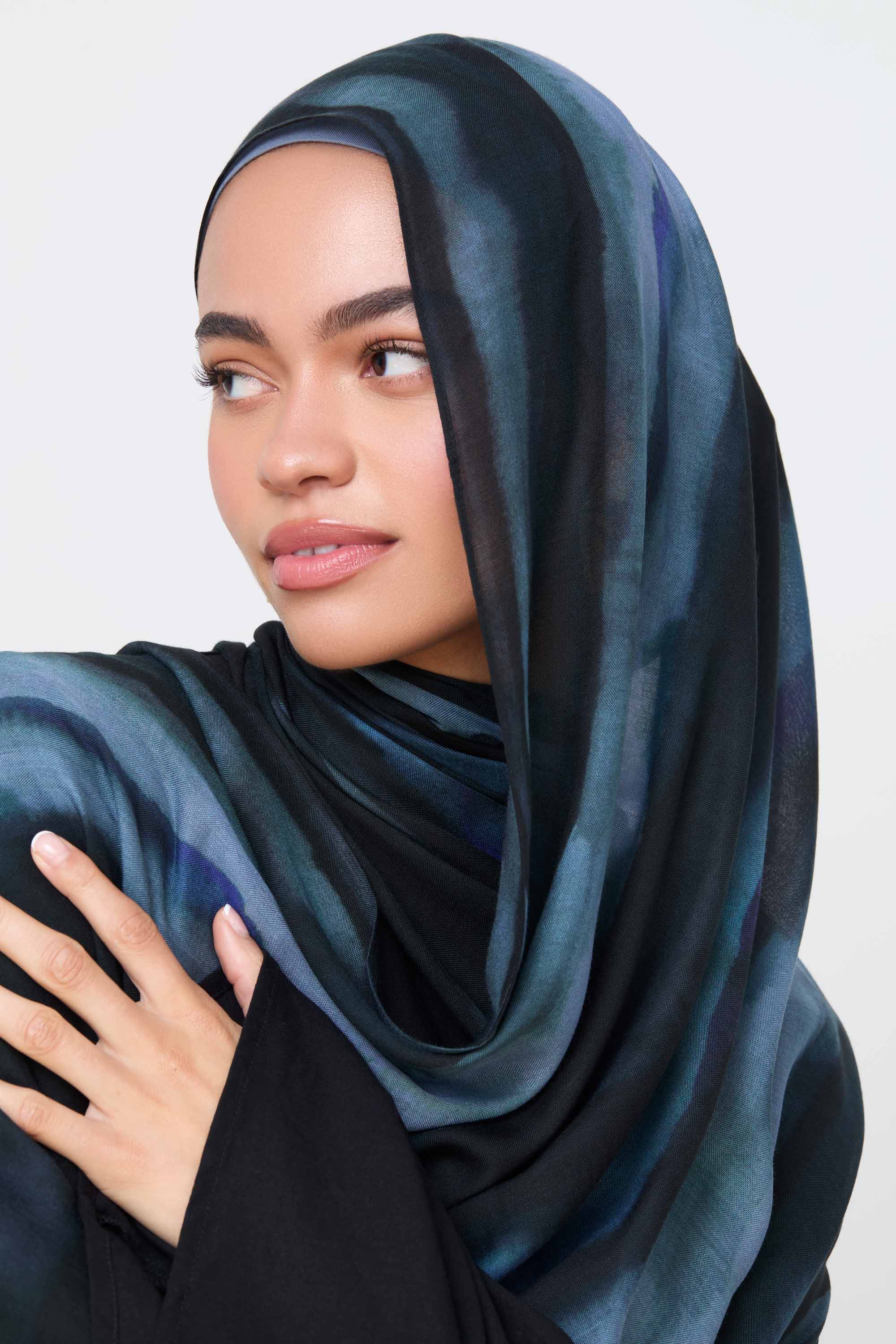 Printed Modal Hijab - Twilight Waves Hijabs Veiled 